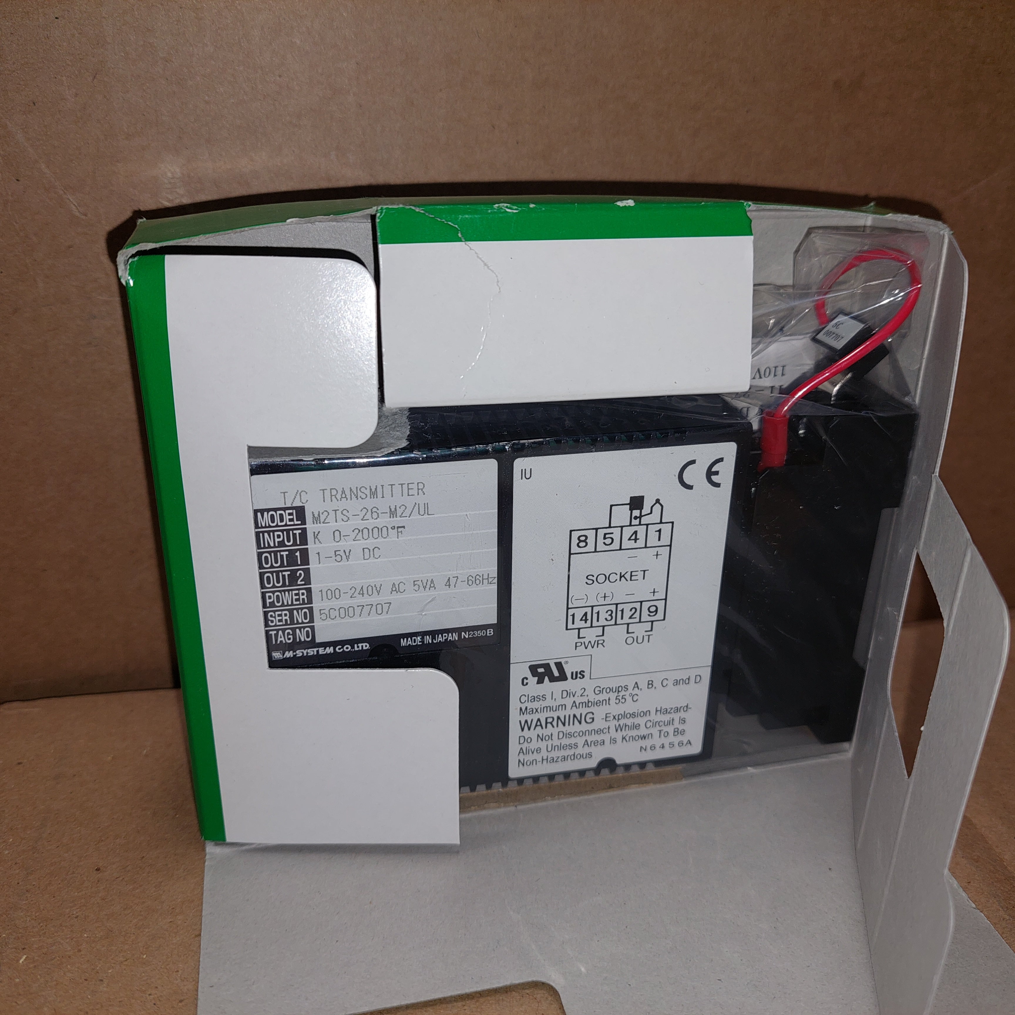 M-SYSTEM TM2TS-26-M2/UL T/C Transmitter New