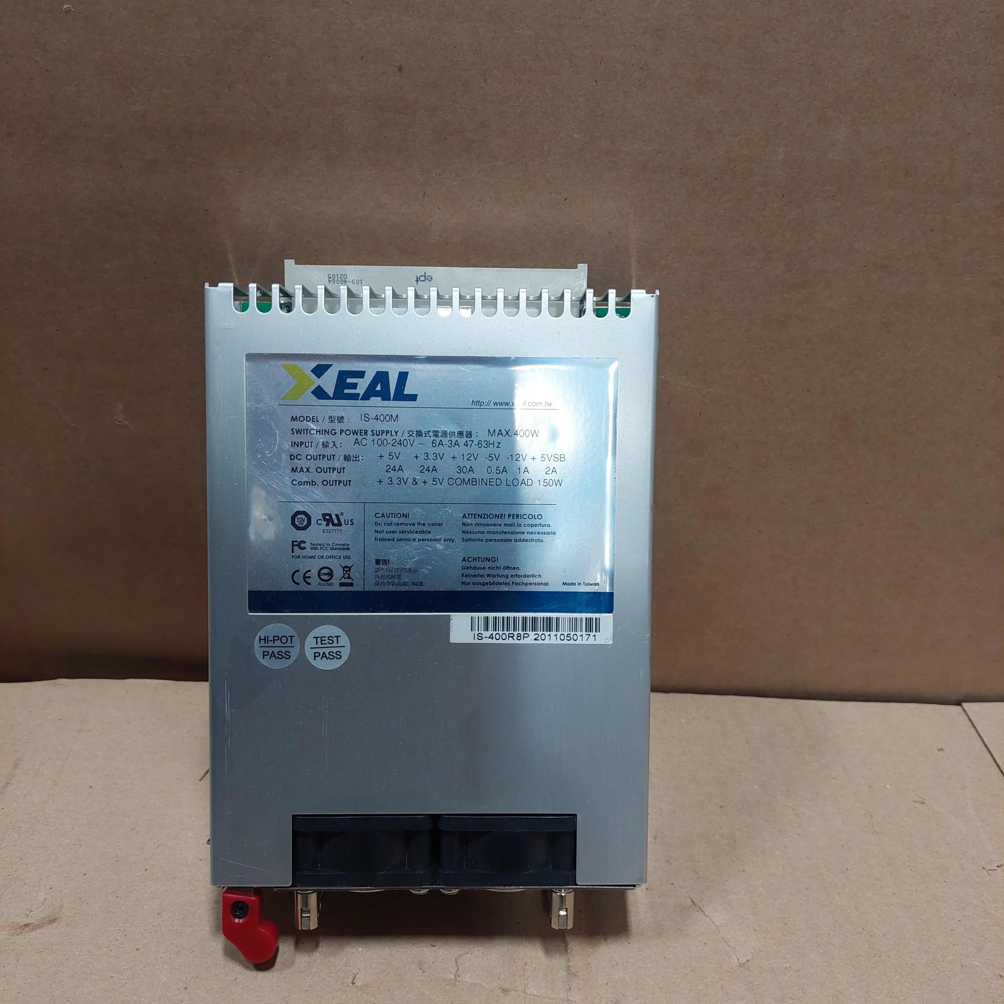 XEAL IS-400M 400W PS2 MINI REDUNDANT POWER SUPPLY USED