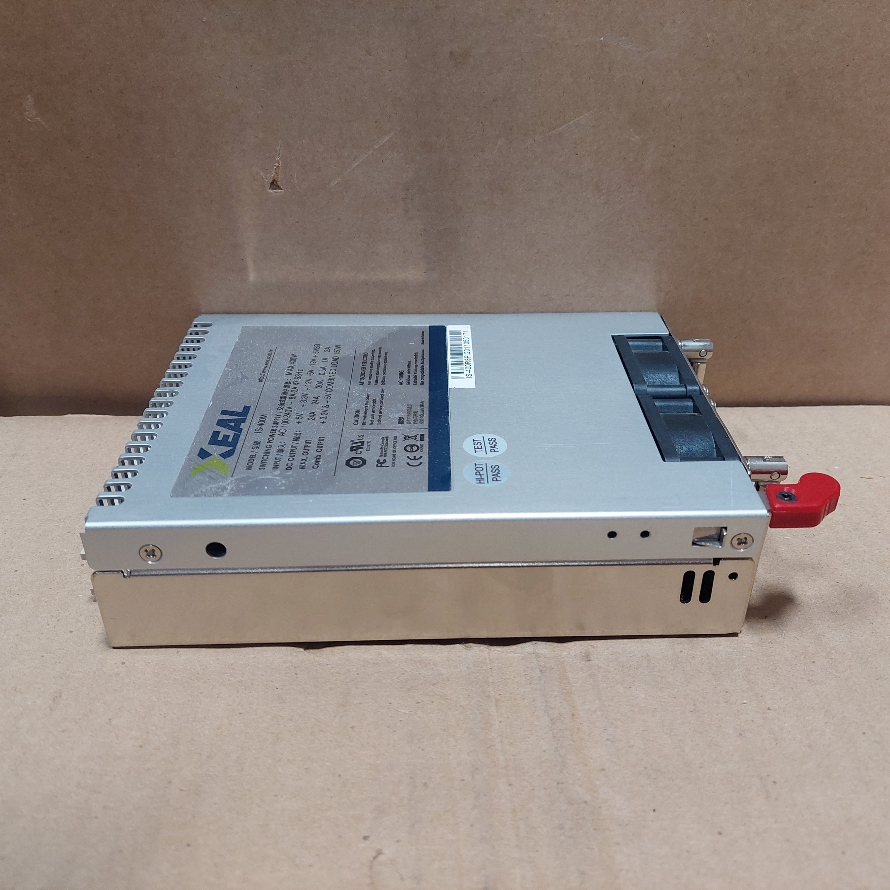 XEAL IS-400M 400W PS2 MINI REDUNDANT POWER SUPPLY USED