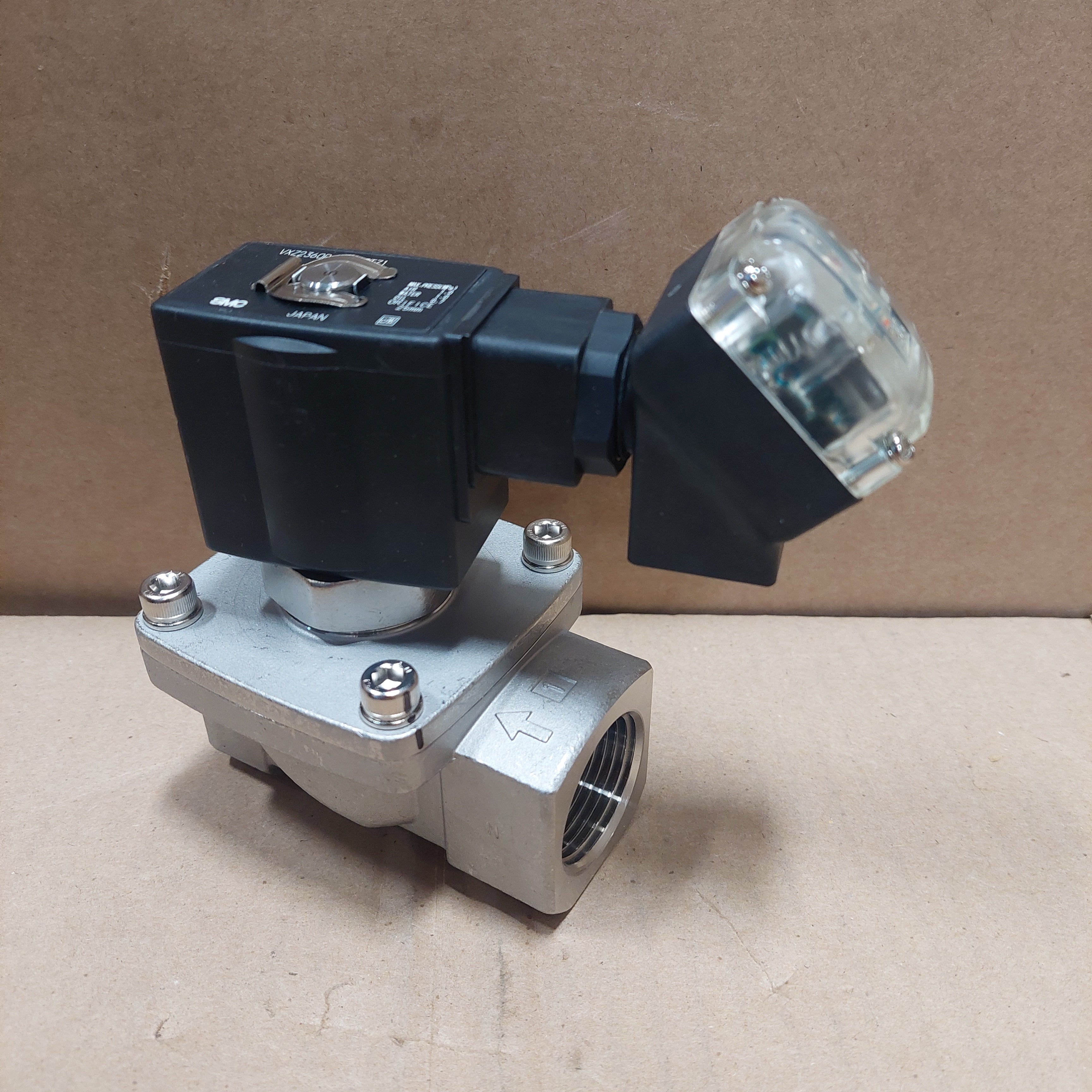 SMC VXZ2360P-10N-3TZ1 10mm, 110V N.C 2-Way Oil Valve SS EPDM New