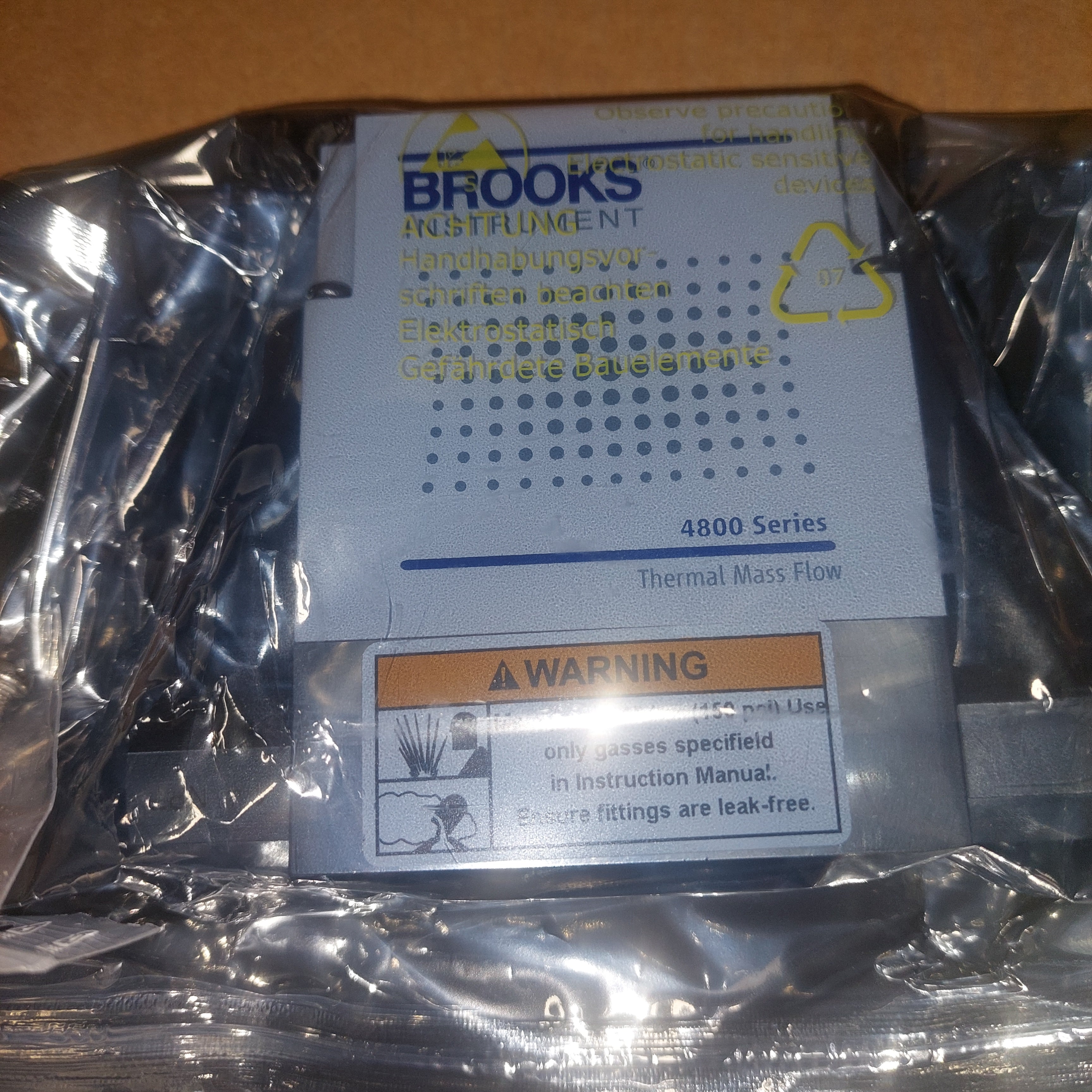 Brooks 4850ABB2G1B1JYC00A, Air 300NLPH Thermal Mass Flow New