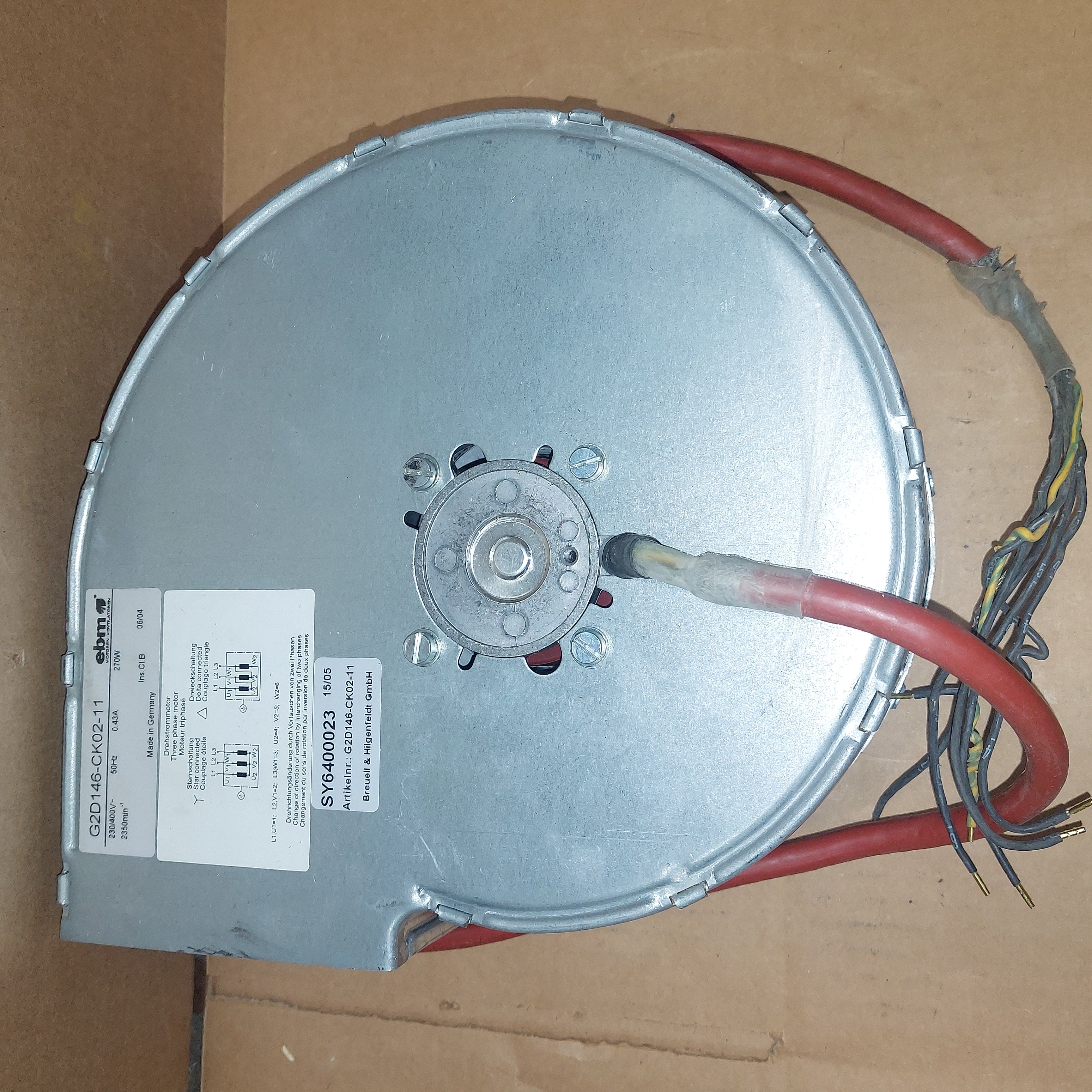 EBMPAPST G2D146-CK02-11 Draft Inducer Fan