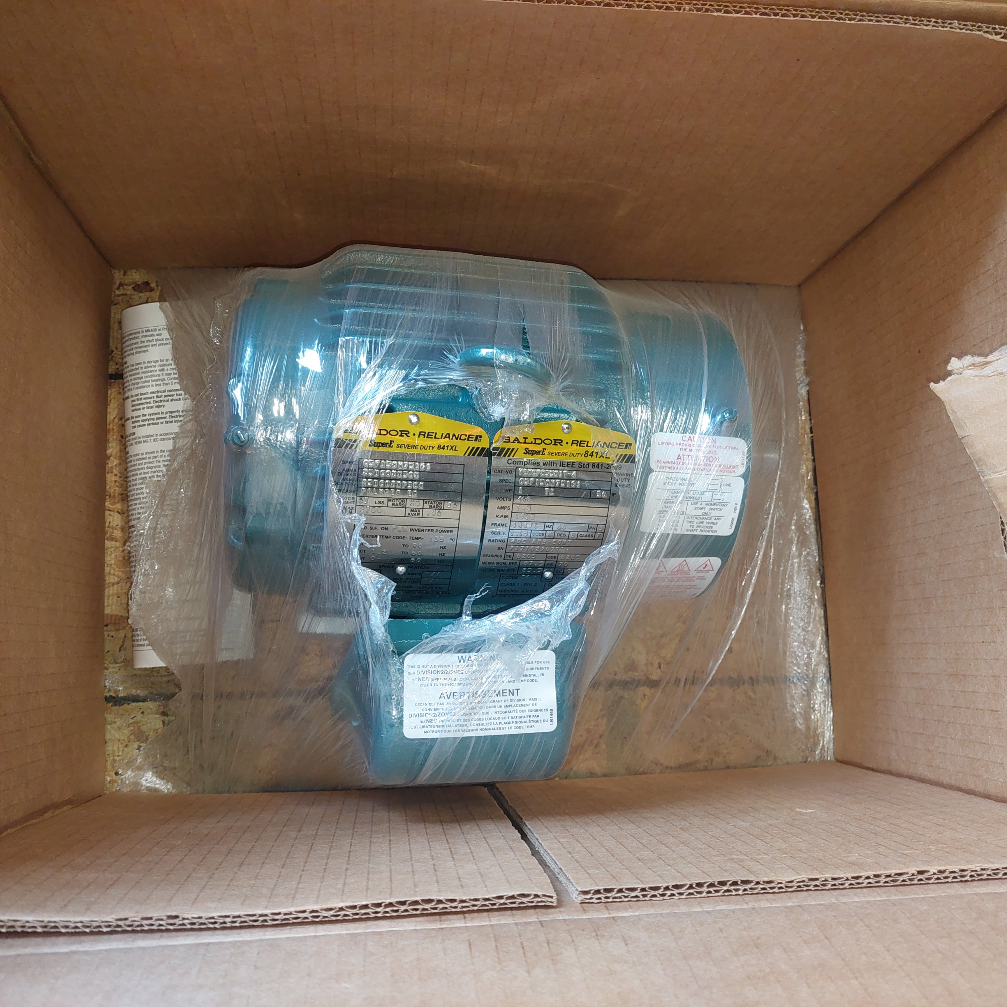 Baldor VENCP83581T Super E 841XL 1HP 460V 3PH 1765 RPM 143TC New