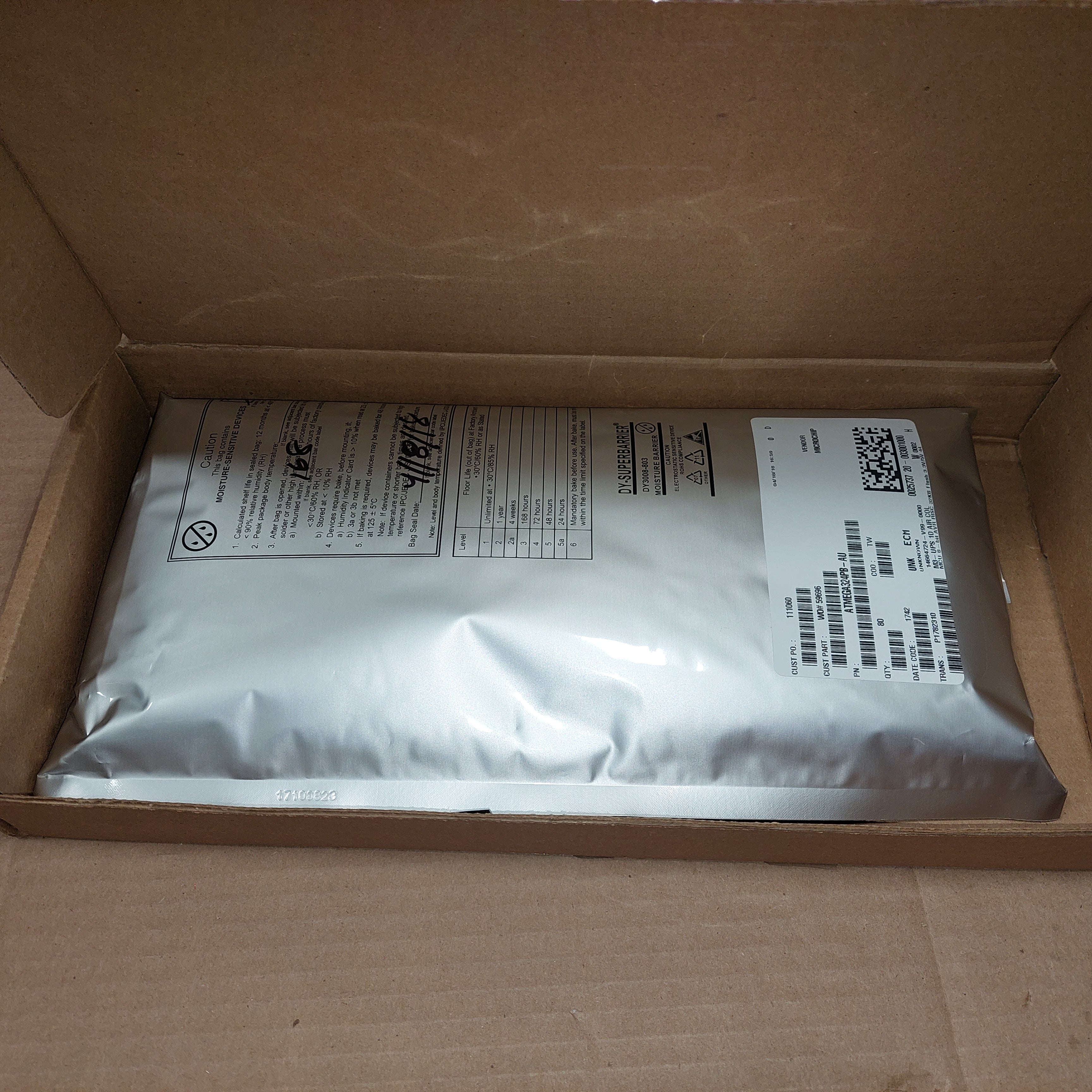 (80) Microchip ATMEGA324PB-AU 8-bit MCU 20MHZ New Sealed