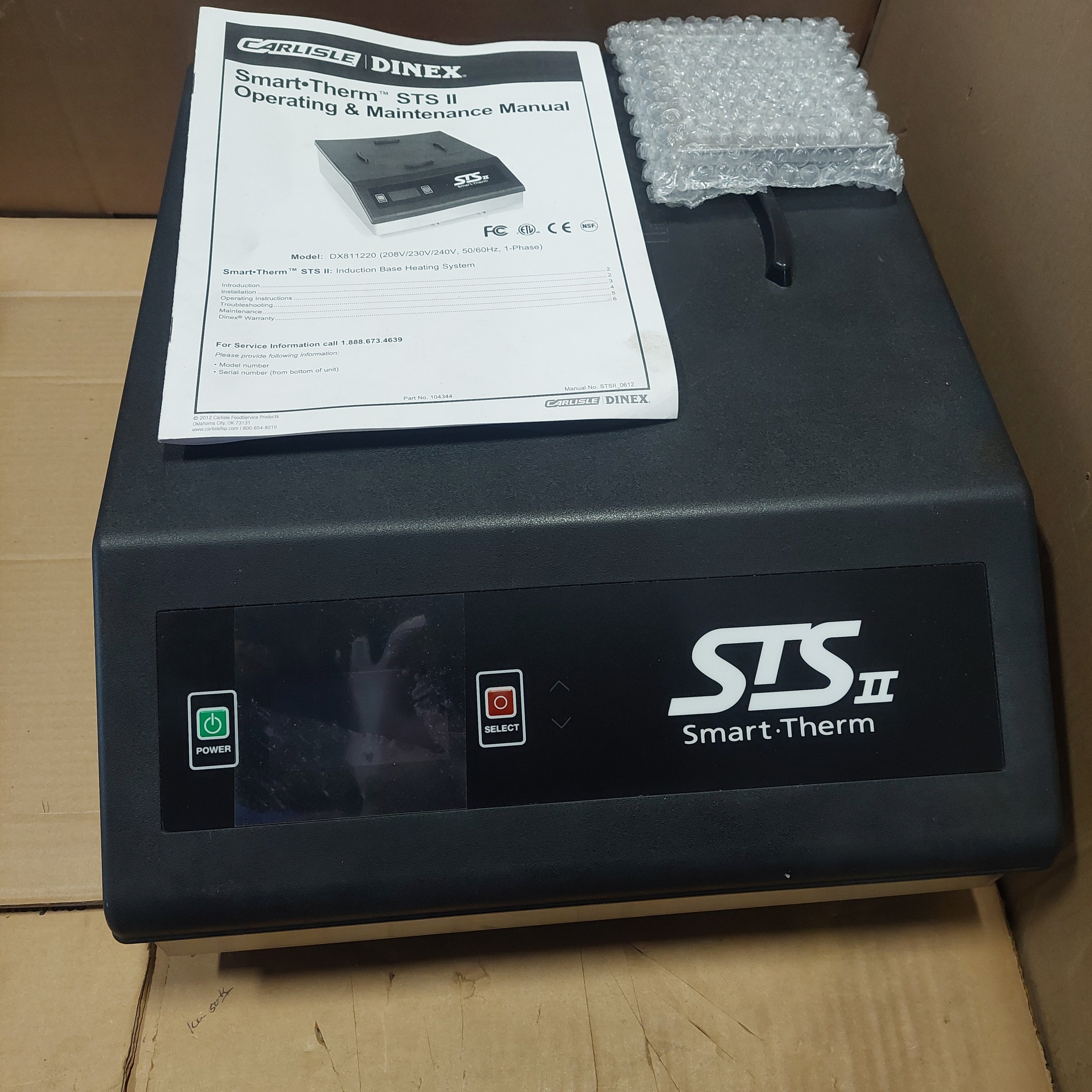 Dinex Carlisle Smart-Therm STS-II Induction Plate Base Warmer 811220 New