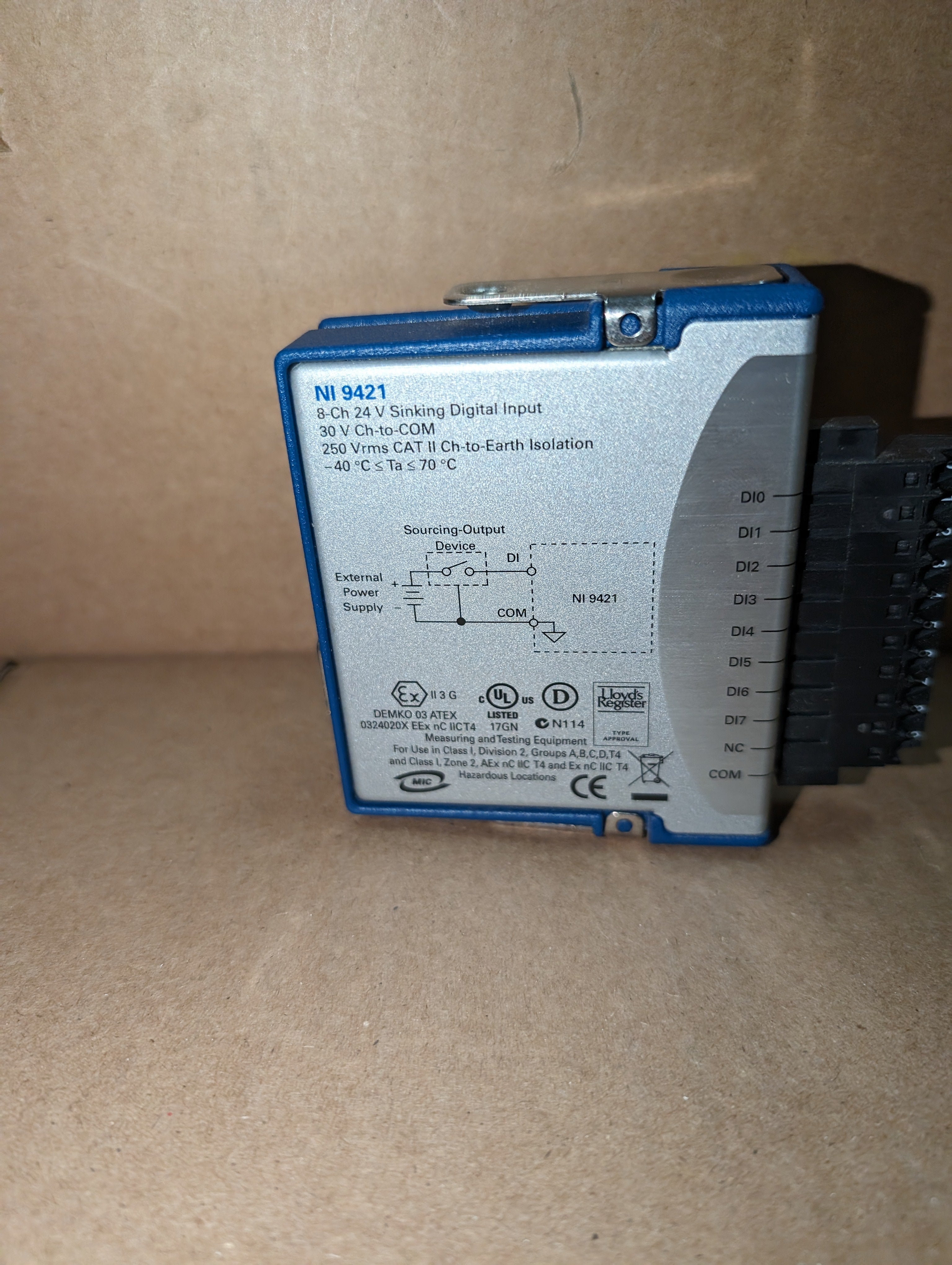 National Instruments NI 9421 cDAQ Digital Input Module, D-Sub Connector Used