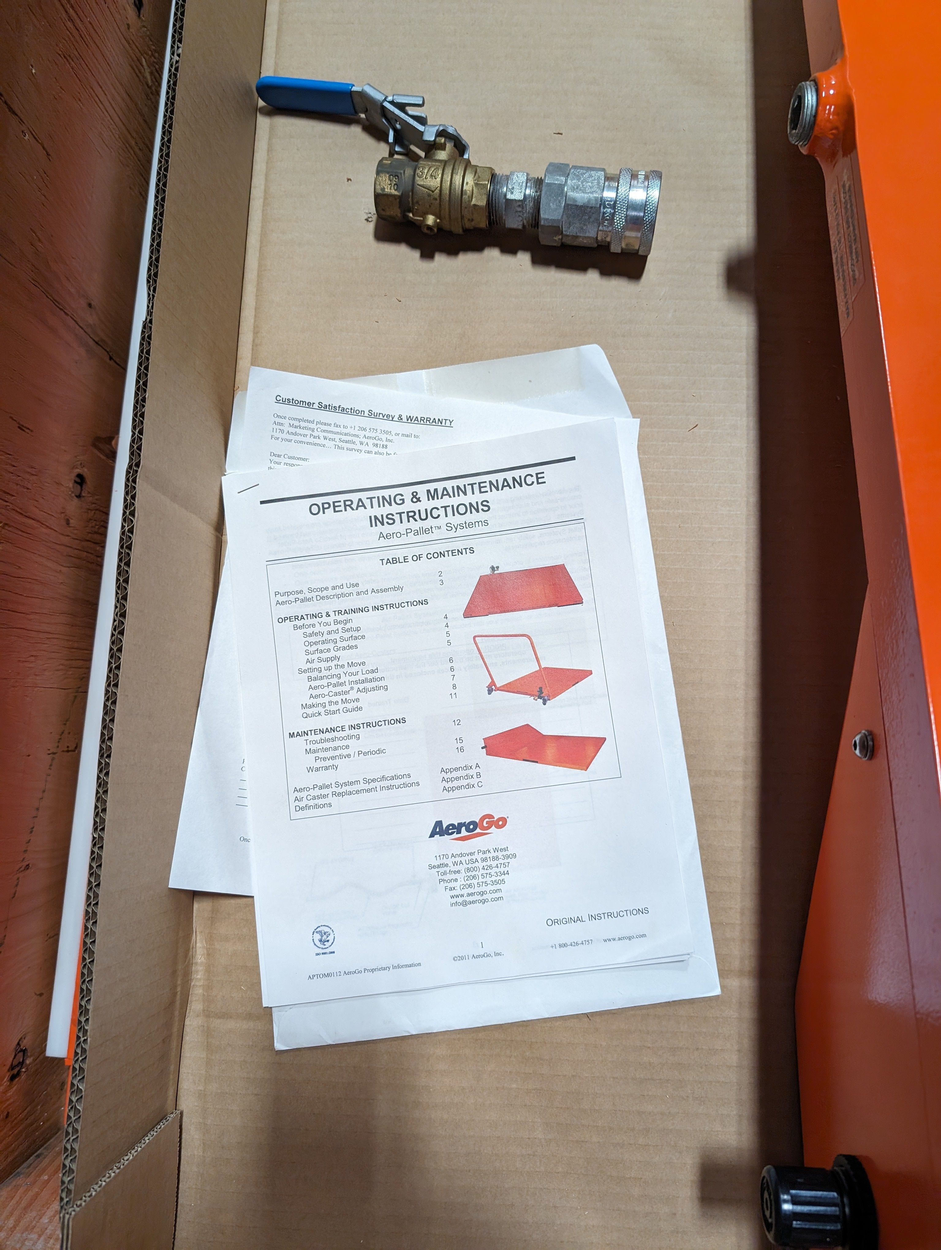AeroGo 8,000lb Aero-Pallet System 35" x 40" Used Very Little