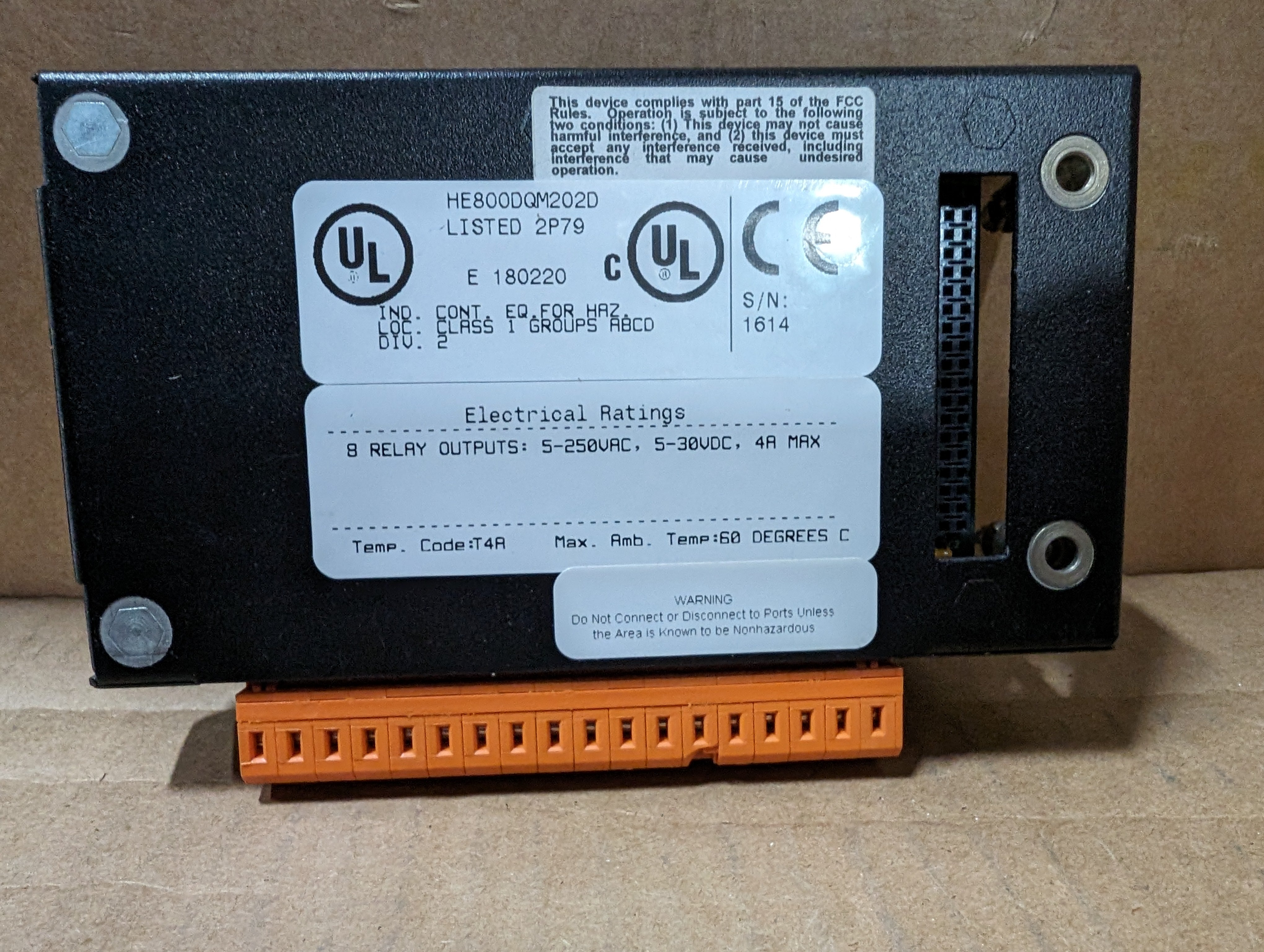 Horner HE800DQM202D DQM202 8 Point Relay Output 4A Max Used