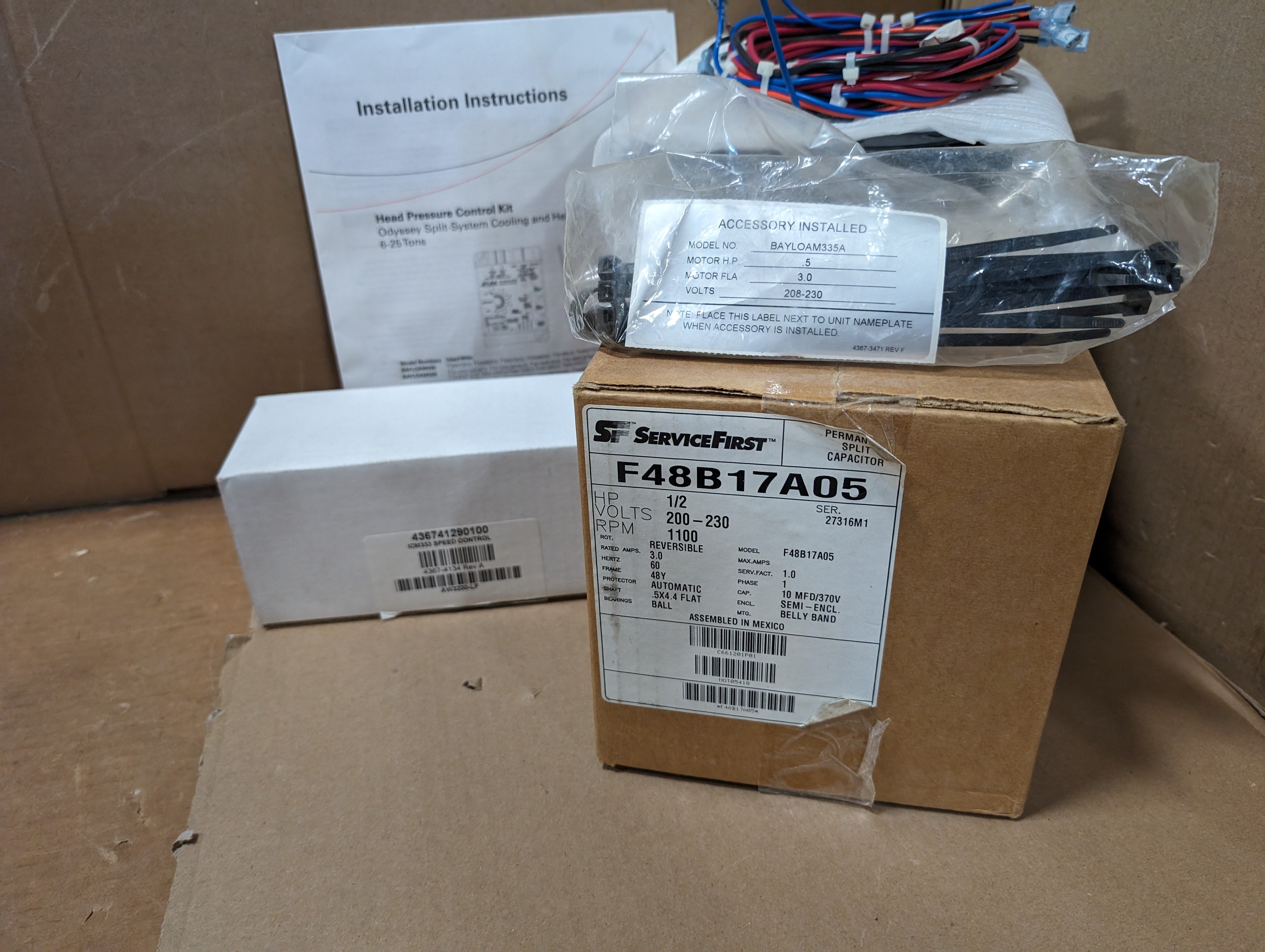 Trane BAYLOAM335 Odyssey Head Pressure Control Kit New