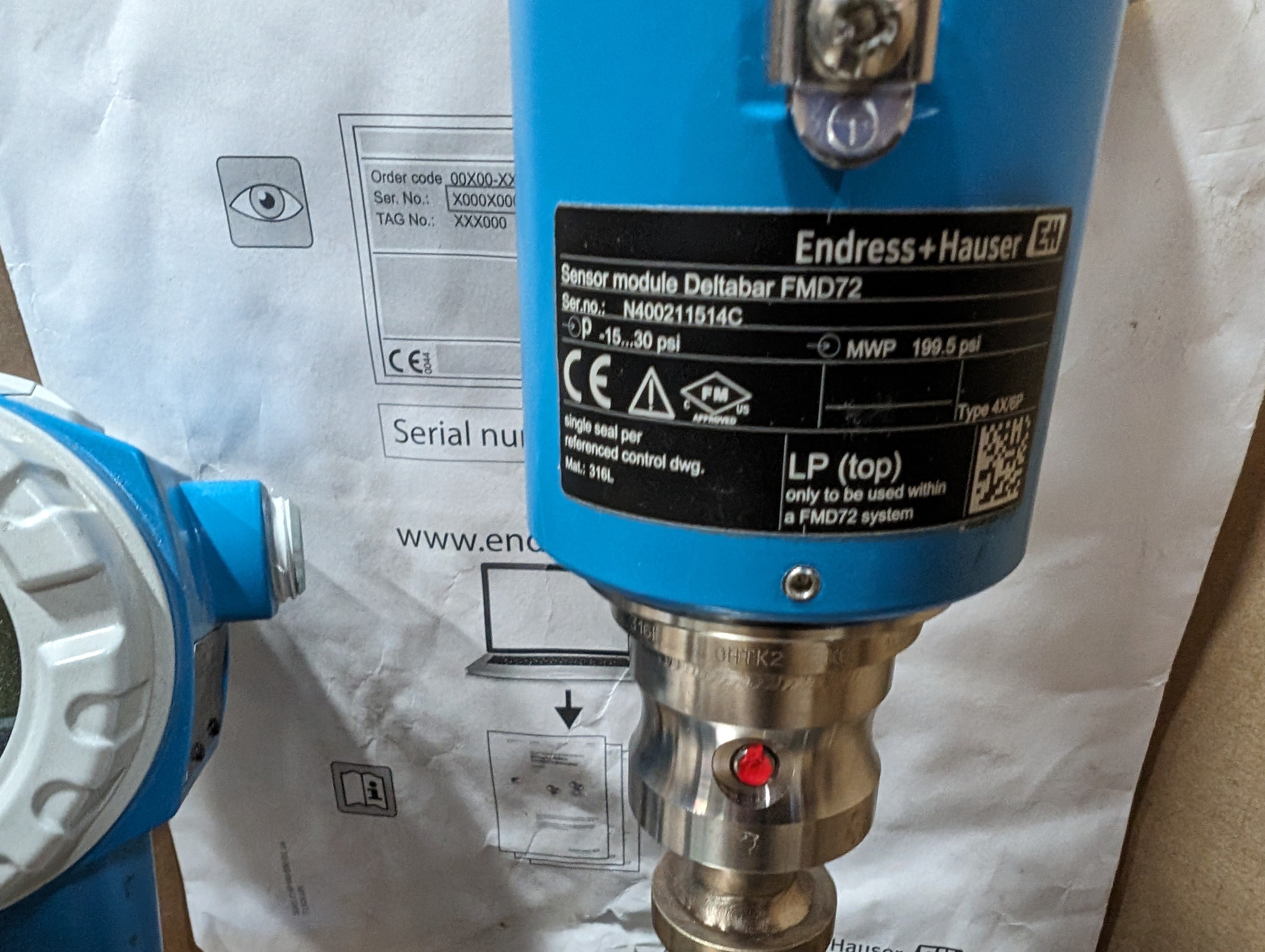 2018 Endress Hauser Deltabar FMD72-TD14/0 Differential Pressure Transmit New