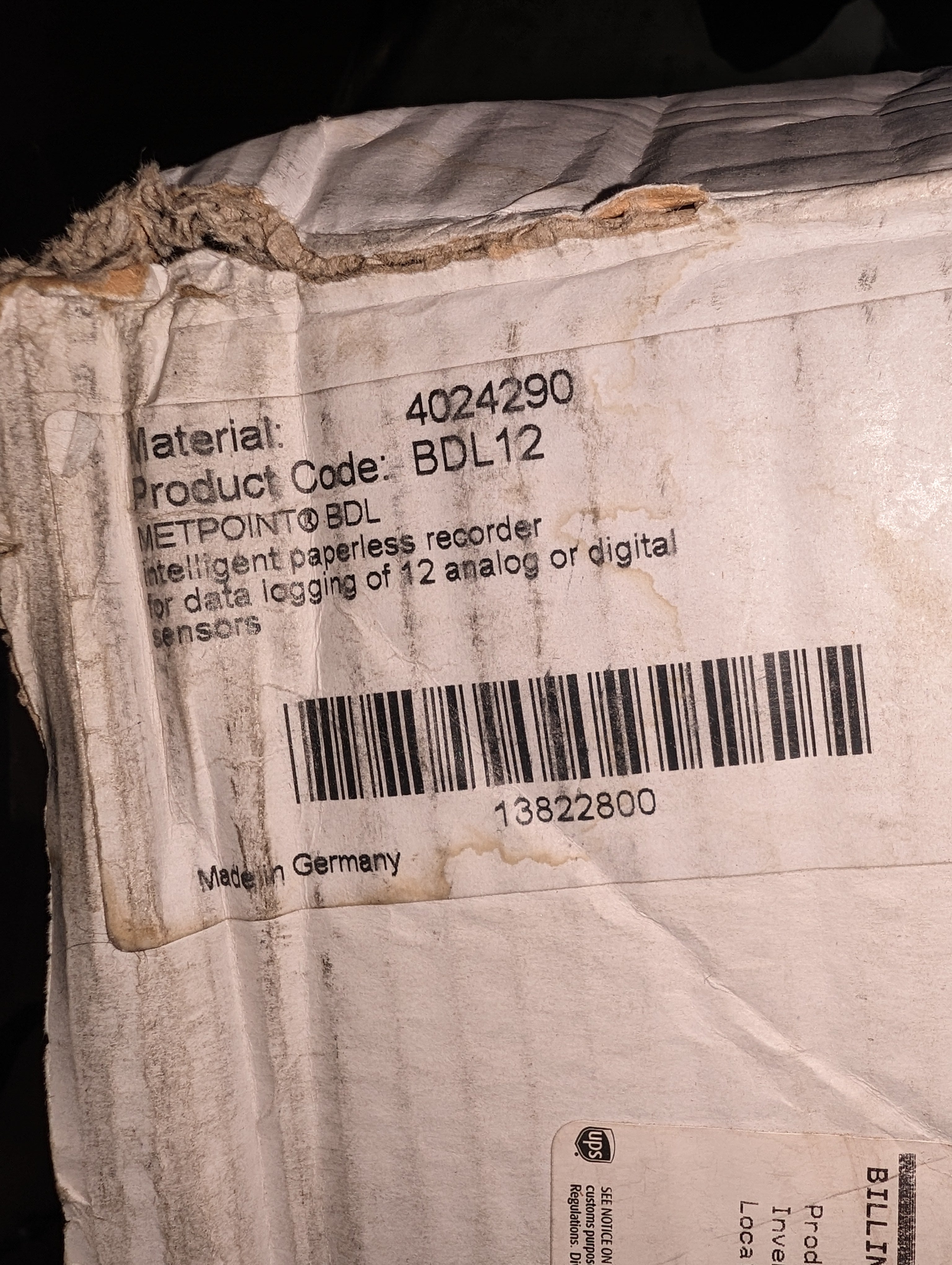 Beko Metpoint BDL 4024290 Compressed Air Monitor 12 Inputs New