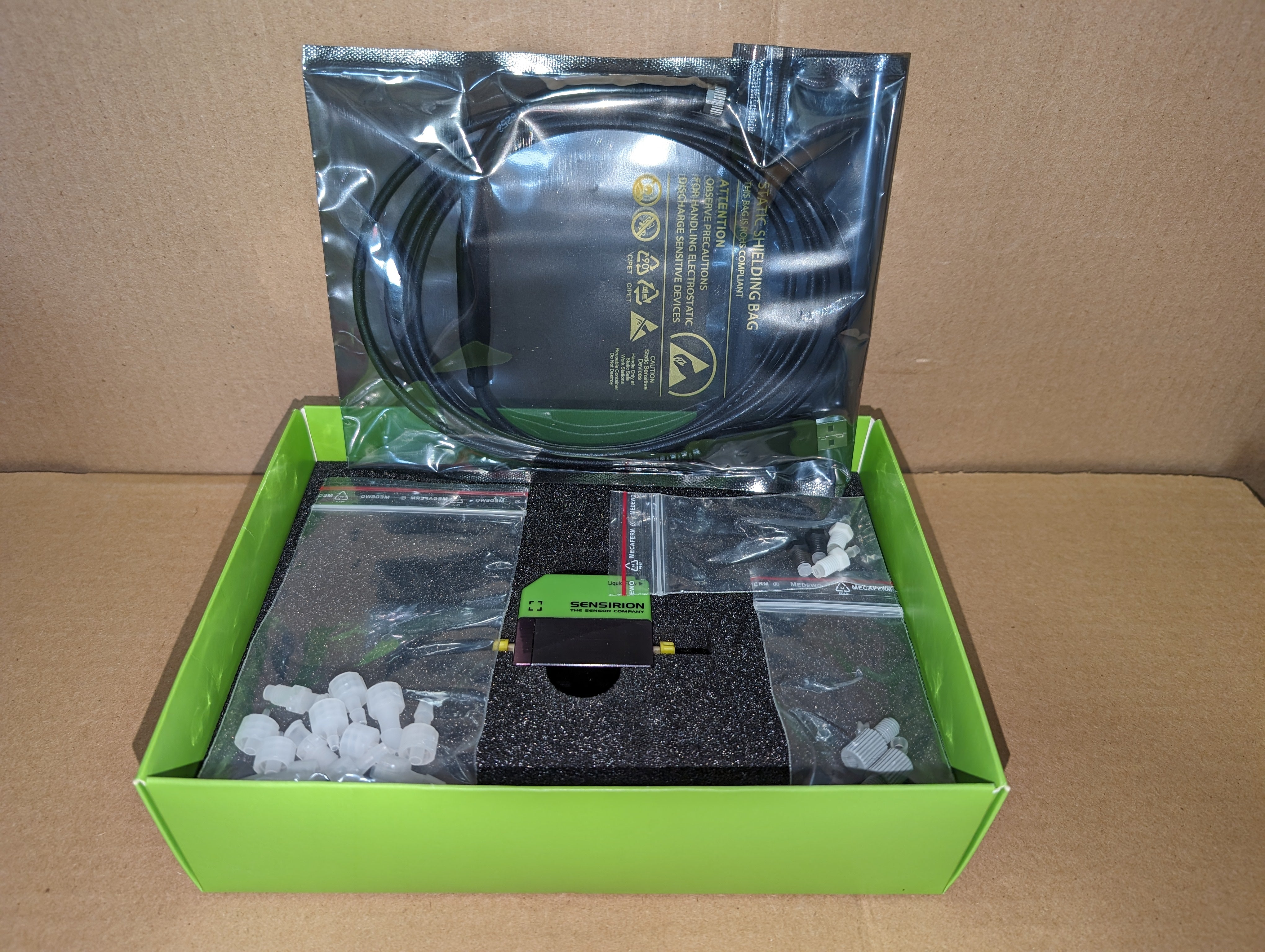 (3) Sensirion SLI-2000 Sensor Flowmeter Kits (1-100894-01) New Open Box