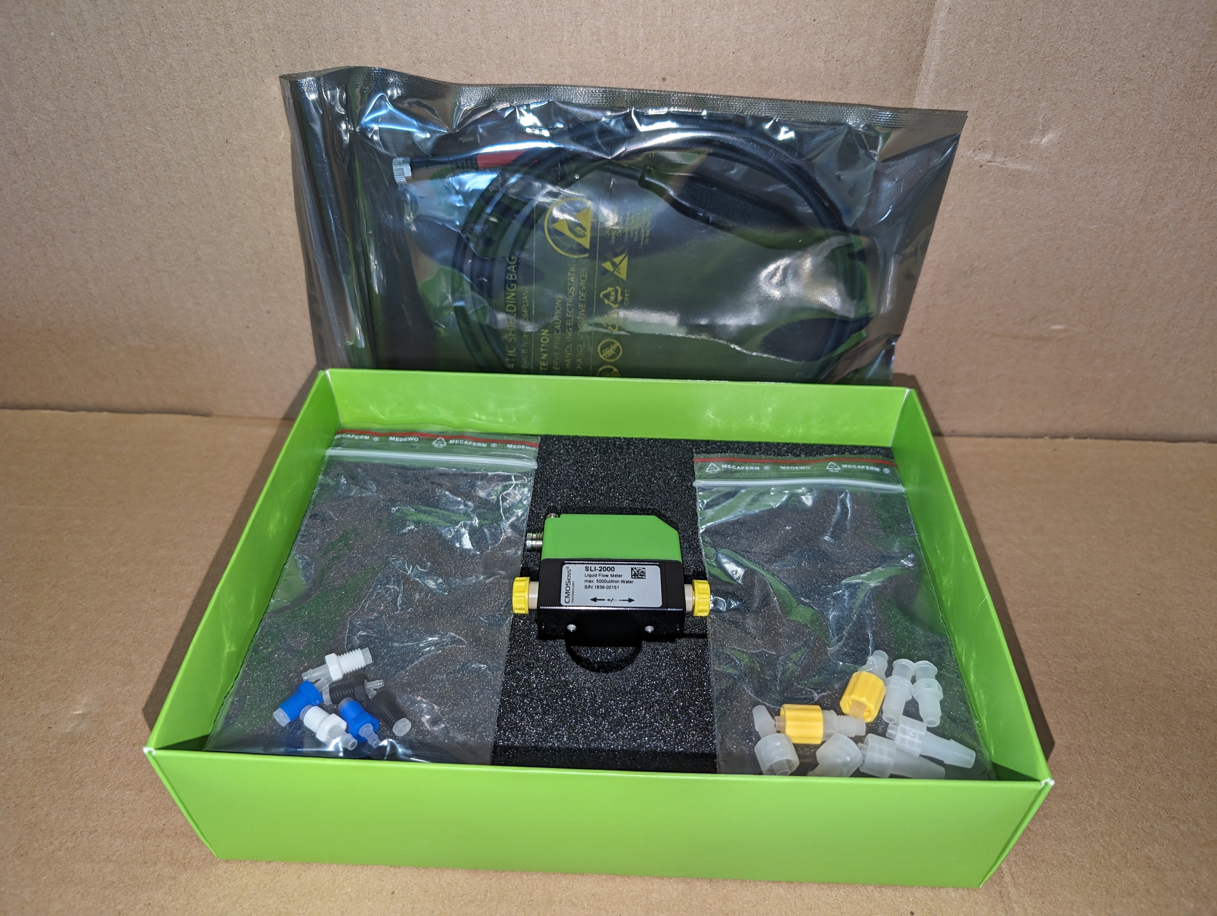 (3) Sensirion SLI-2000 Sensor Flowmeter Kits (1-100894-01) New Open Box