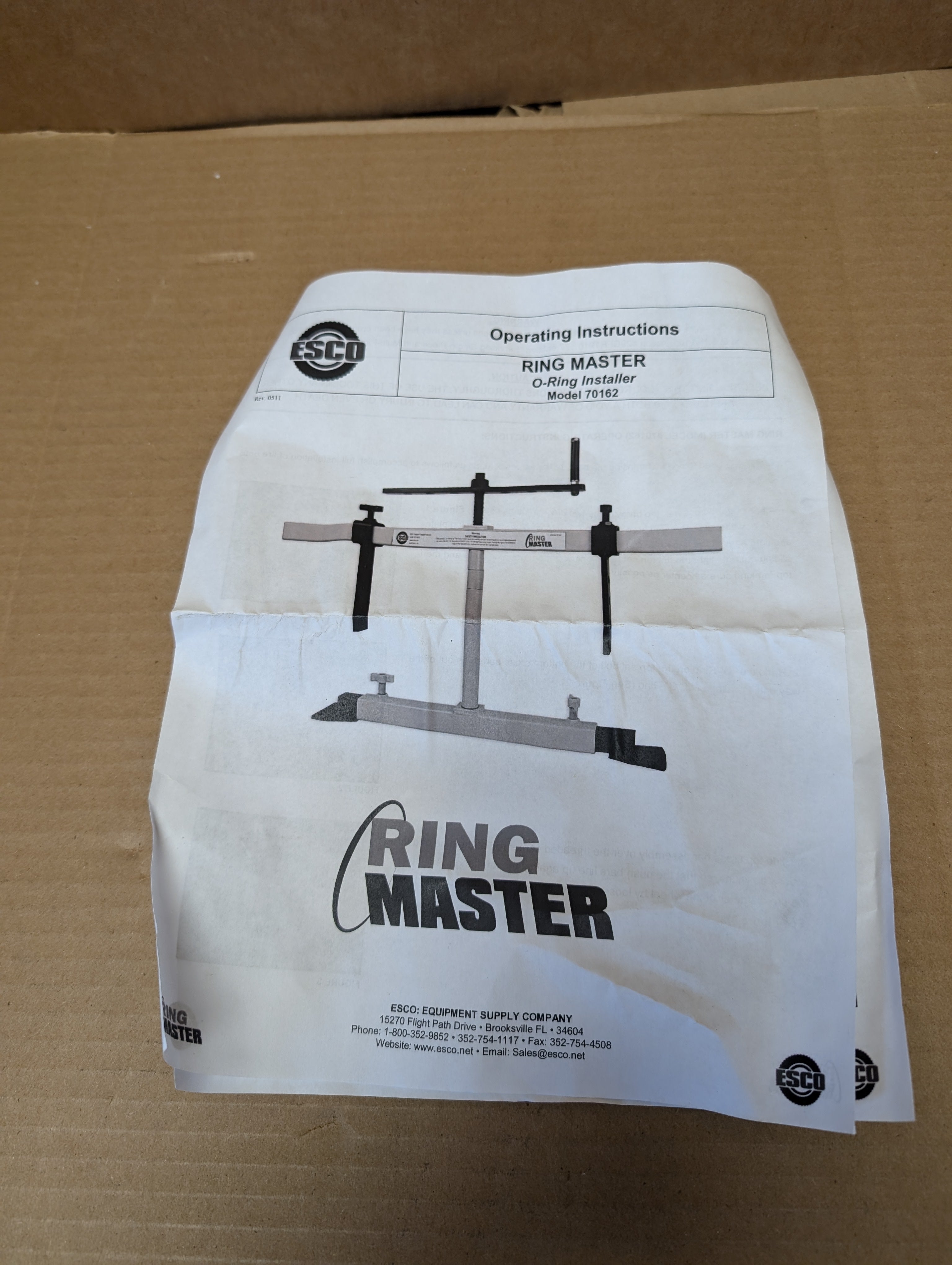 Esco 70162 Ring Master O-Ring and Lock Ring Installation Tool New