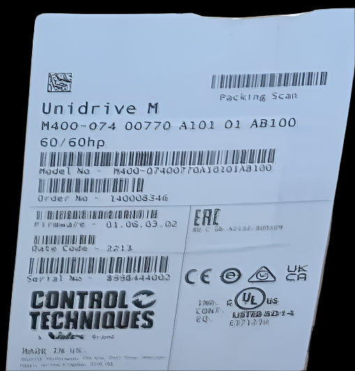 2022 Nidec Control Techniques 60HP 460V Unidrive M40007400770A10101AB100 New #2