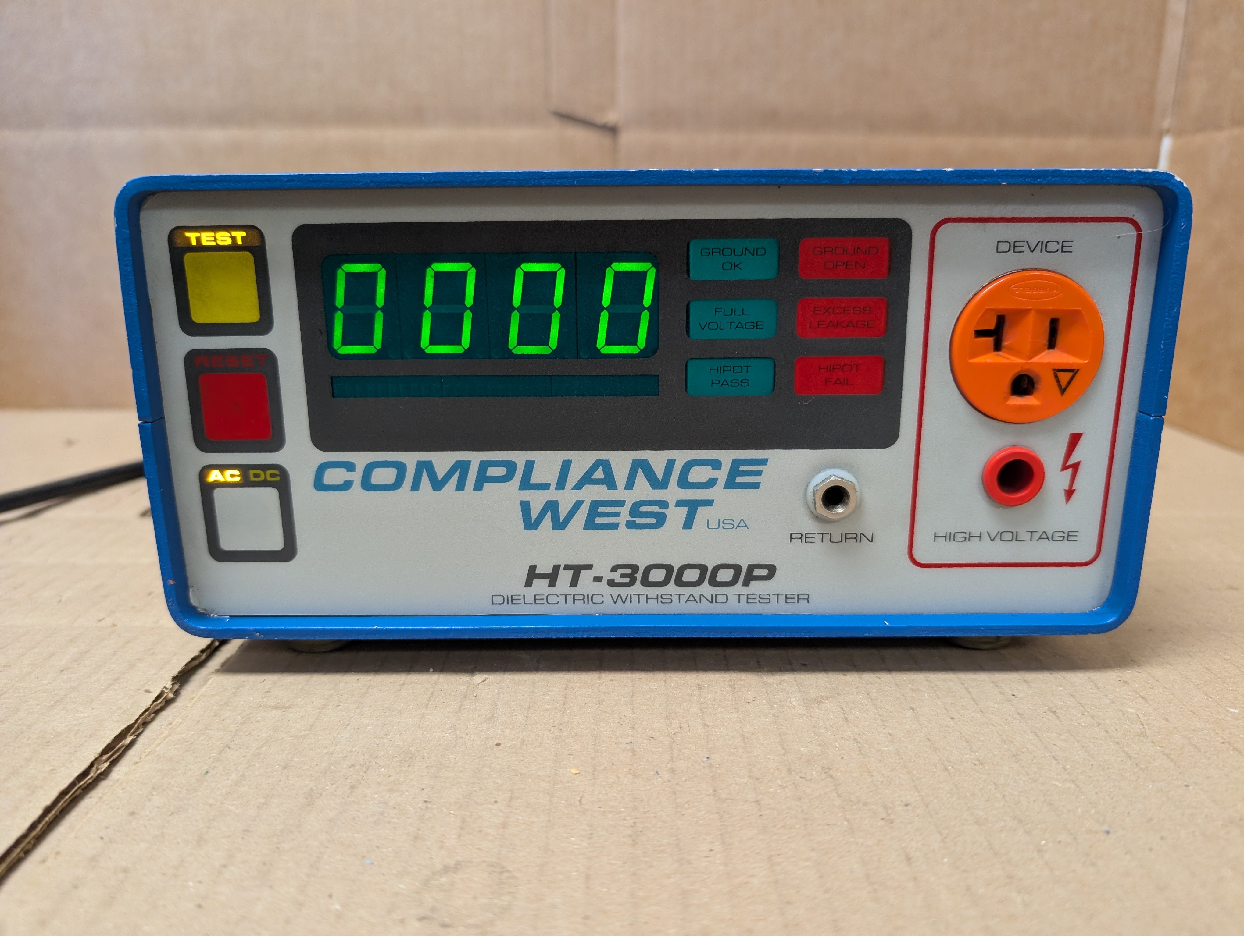 Compliance West USA HT-3000P Hipot Dielectric Withstand Tester Used