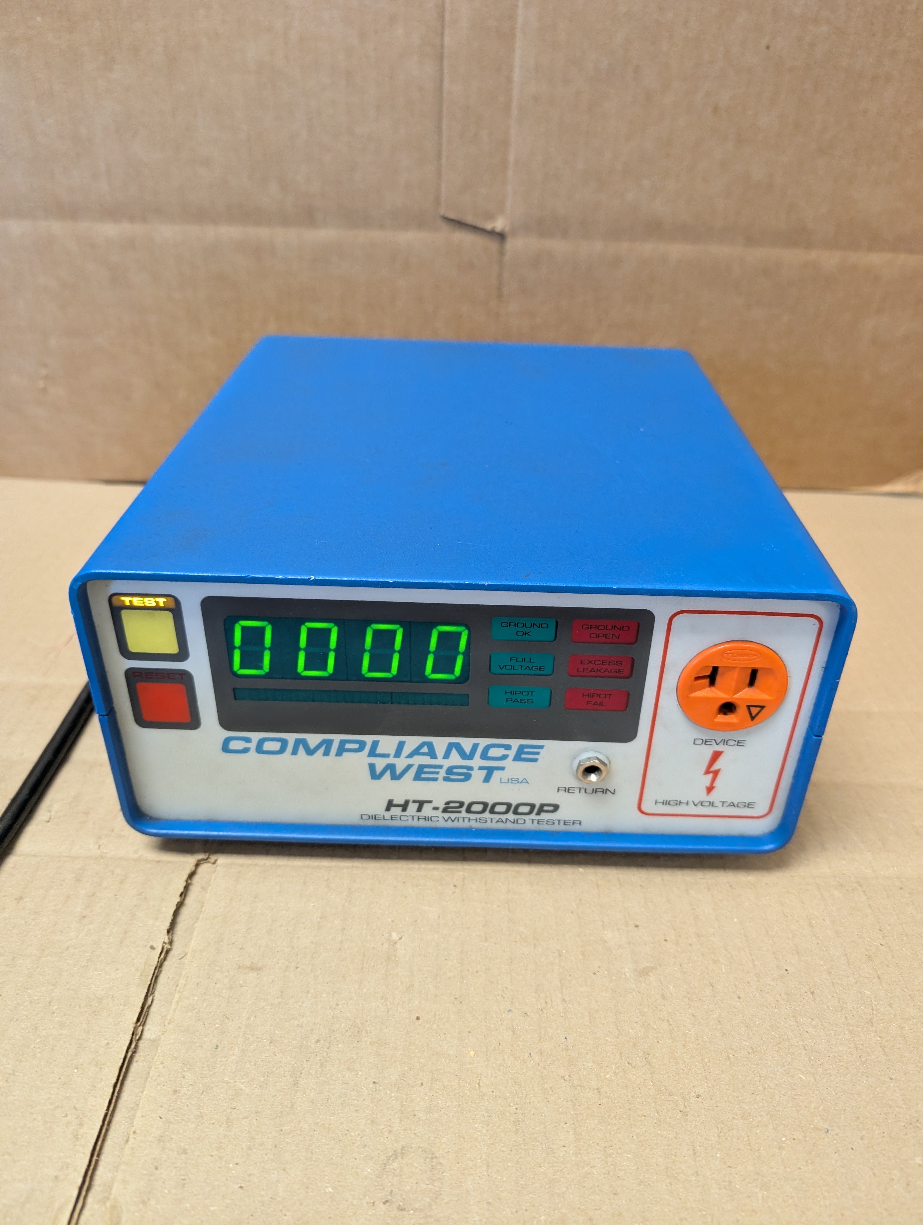 Compliance West USA HT-2000P Hipot Dielectric Withstand Tester Used