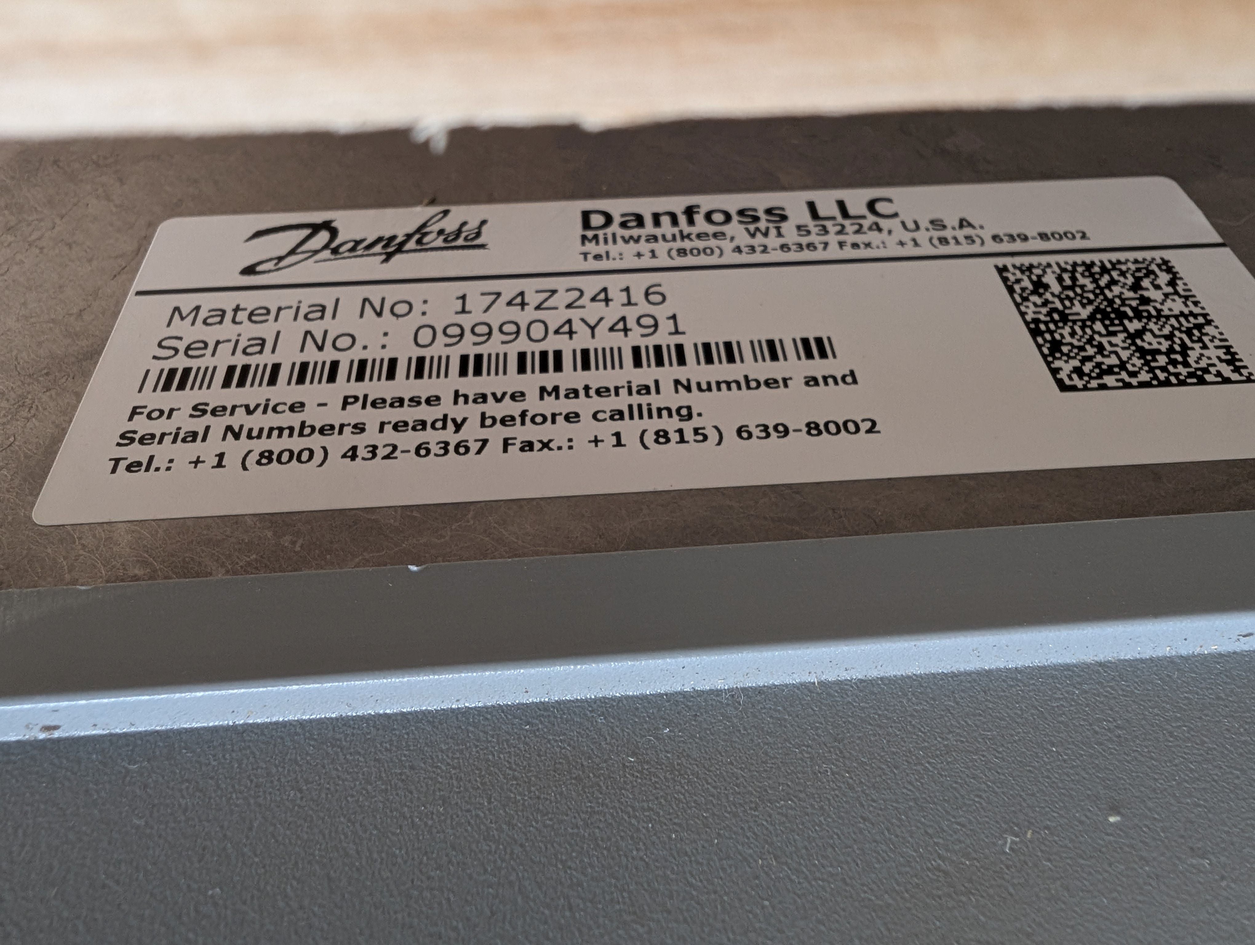 2021 Danfoss 60HP VLT HVAC Drive w/Bypass 131F0783, 174Z2416 73A, 460V, New