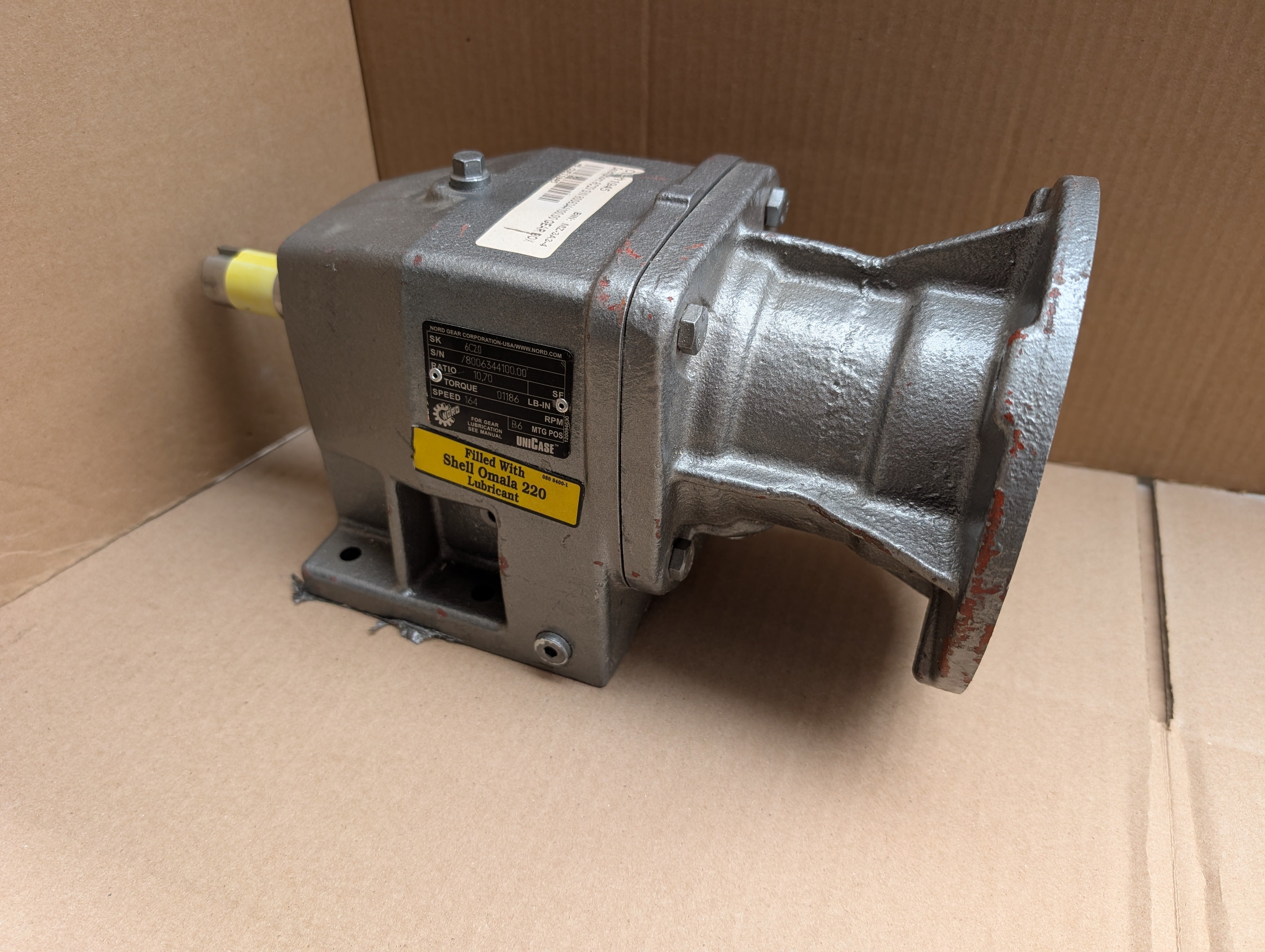 Nord SK6C2.0 10.7 Ratio, 01186 LB-IN, 164 RPM, Gear Drive New