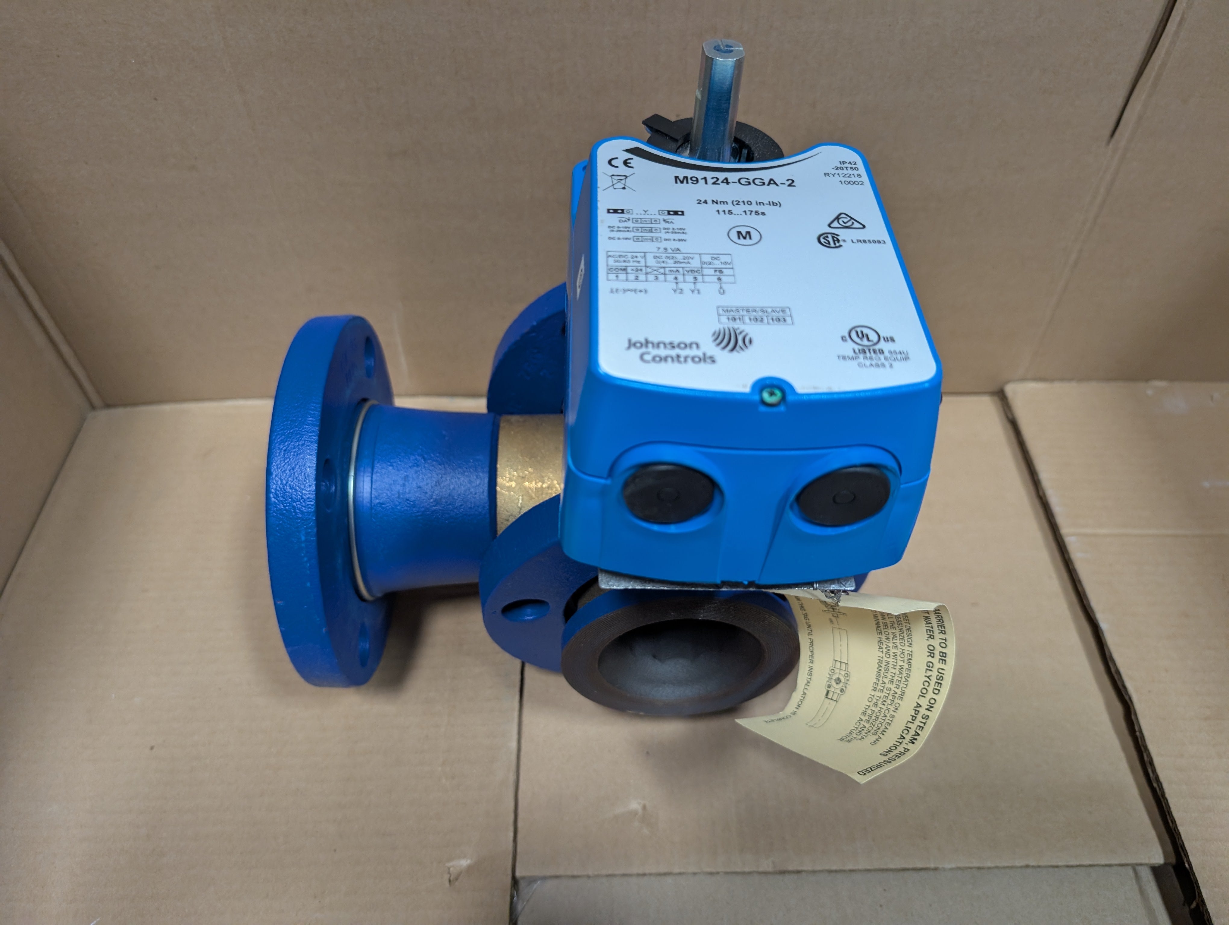 Johnson Controls VG18A5KT 3-Way 2.5" Valve & M9124-GGA-2 Actuator New