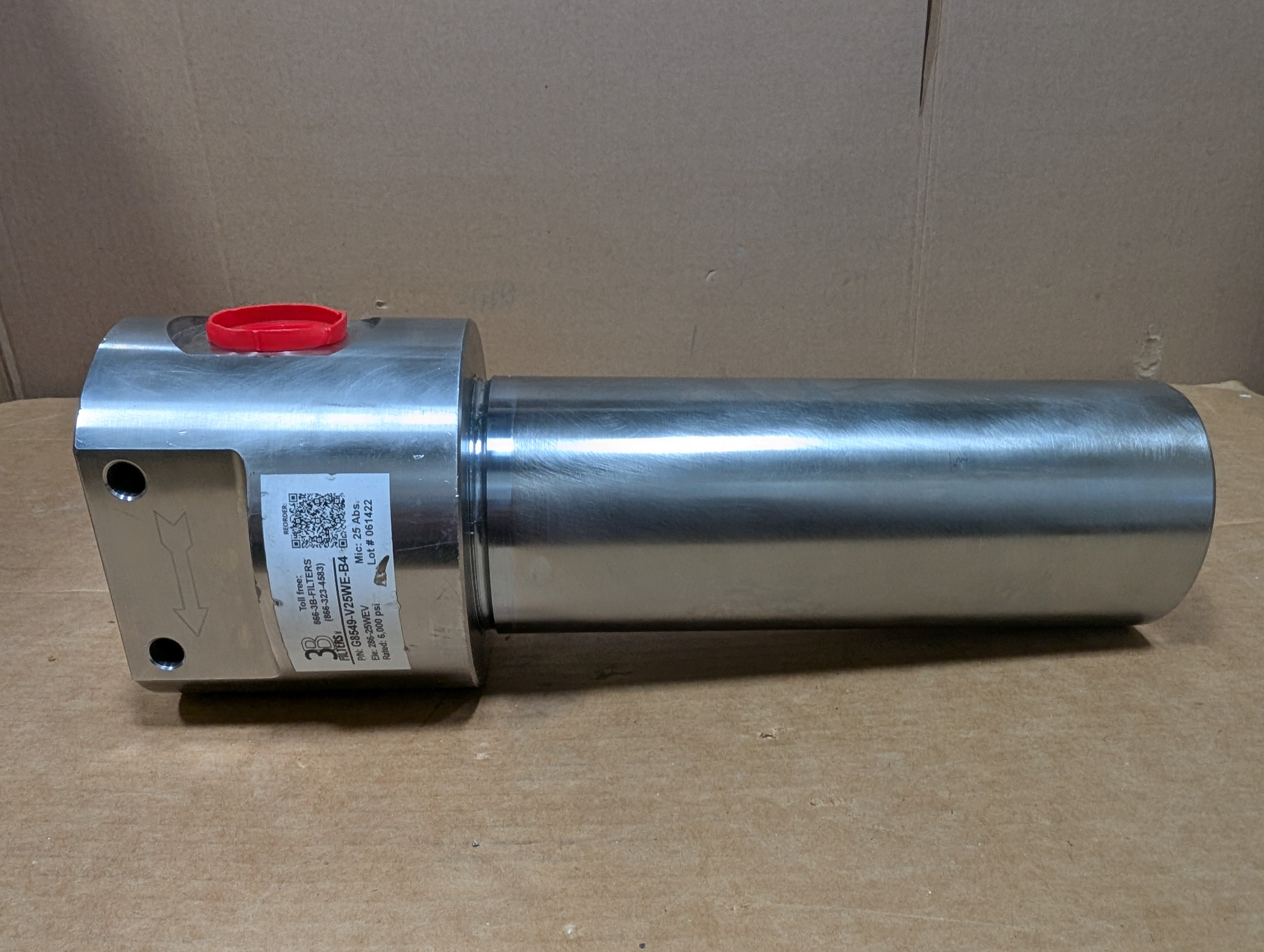 3B 8500 Filter, G8549-V25WE-B4, 6,000 psi, 316 SS, 1" New