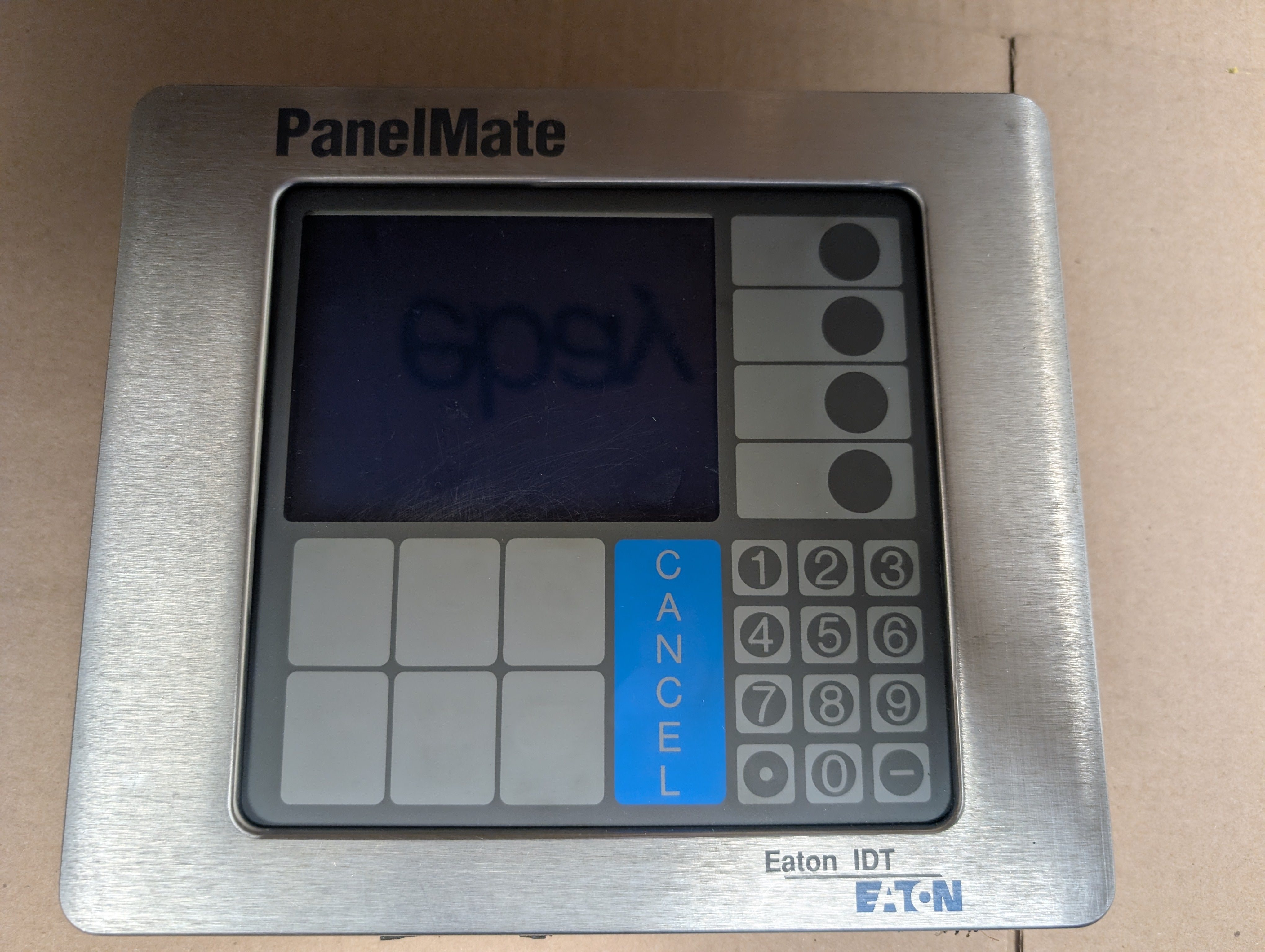 Eaton Cutler Hammer PanelMate 1000 8 Pg 92-00899-00 SS Bezel (1) Bad Pixel Used