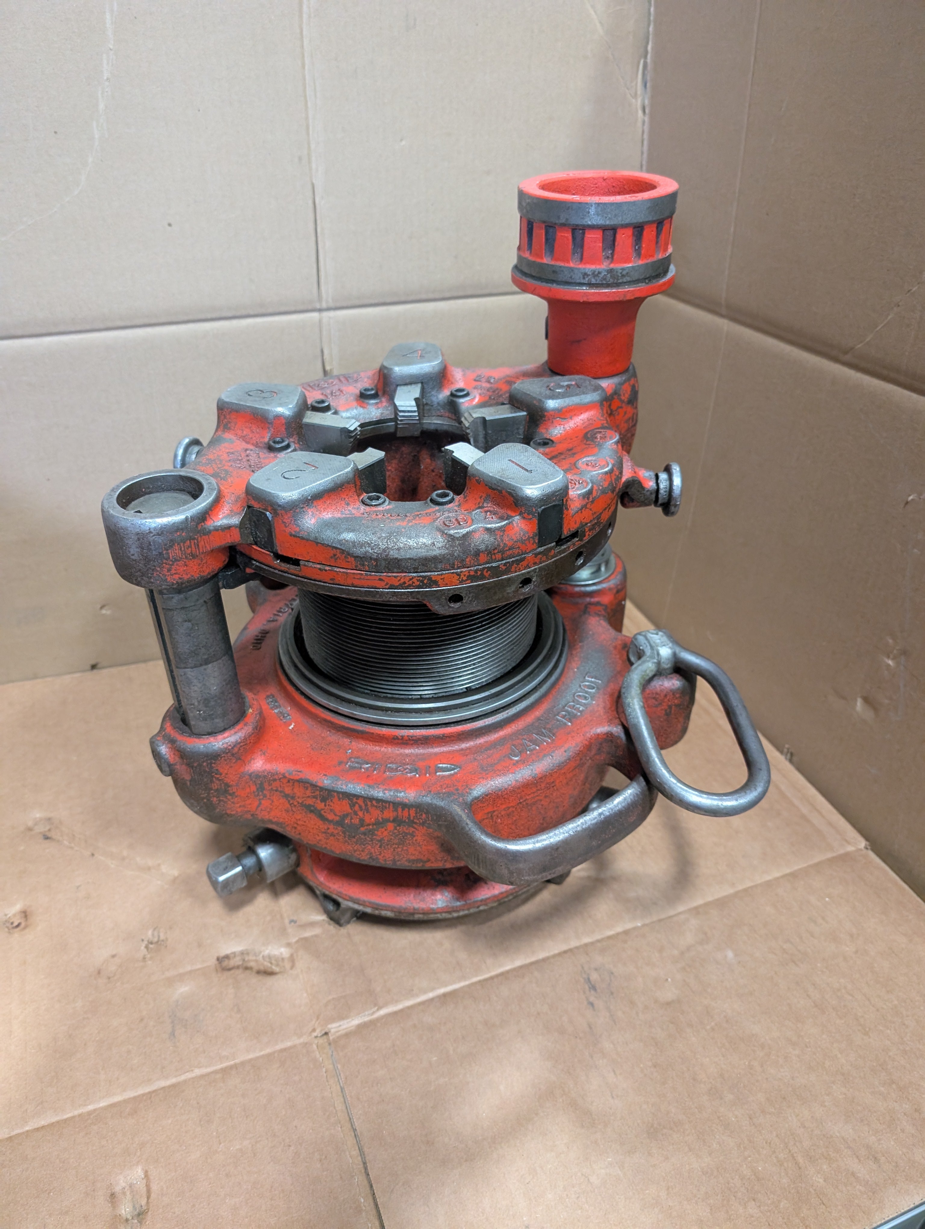 RIDGID 141 2-1/2" TO 4" Jam Proof Adjustable Threader & Drive Adapter Used