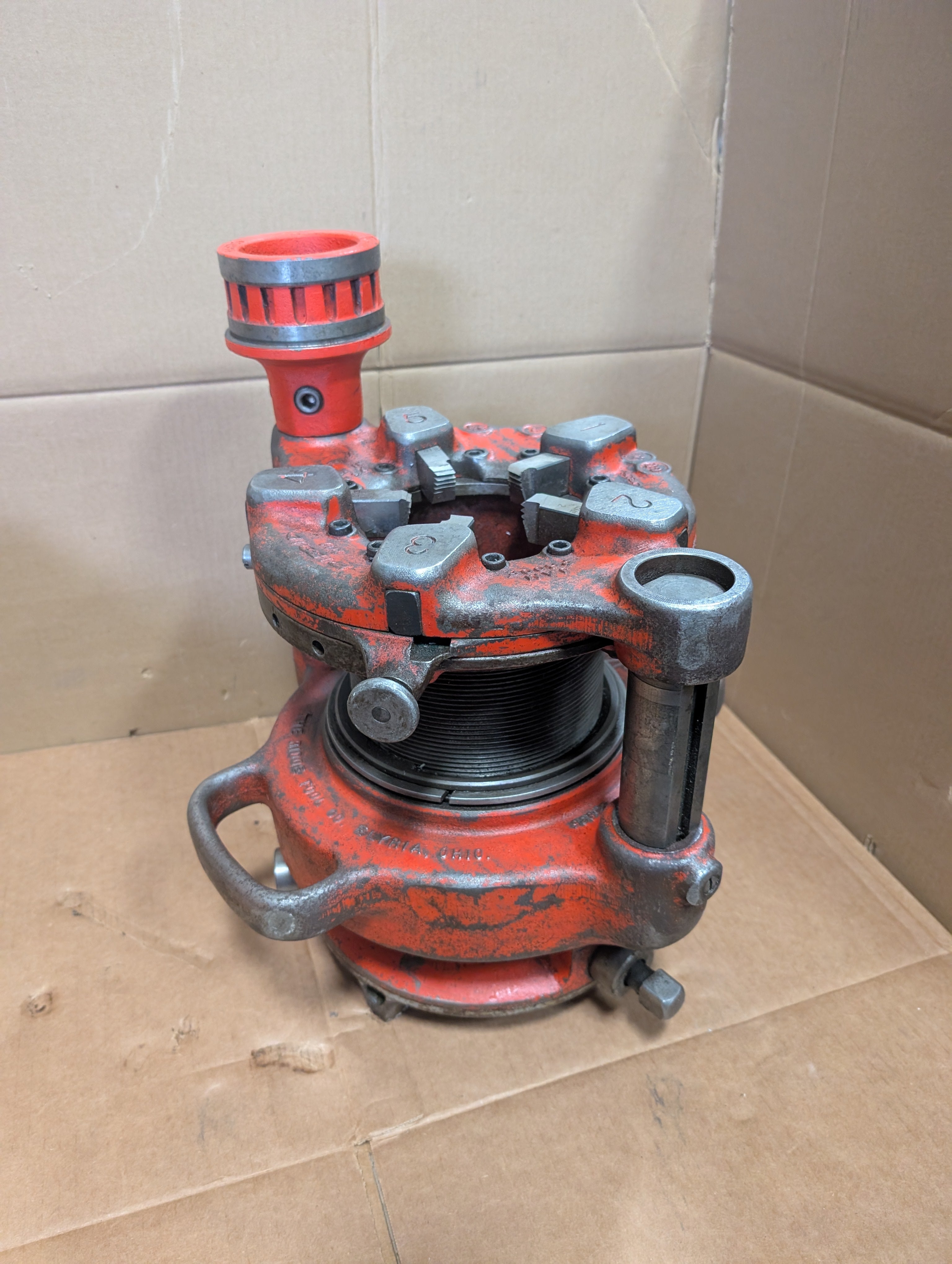 RIDGID 141 2-1/2" TO 4" Jam Proof Adjustable Threader & Drive Adapter Used