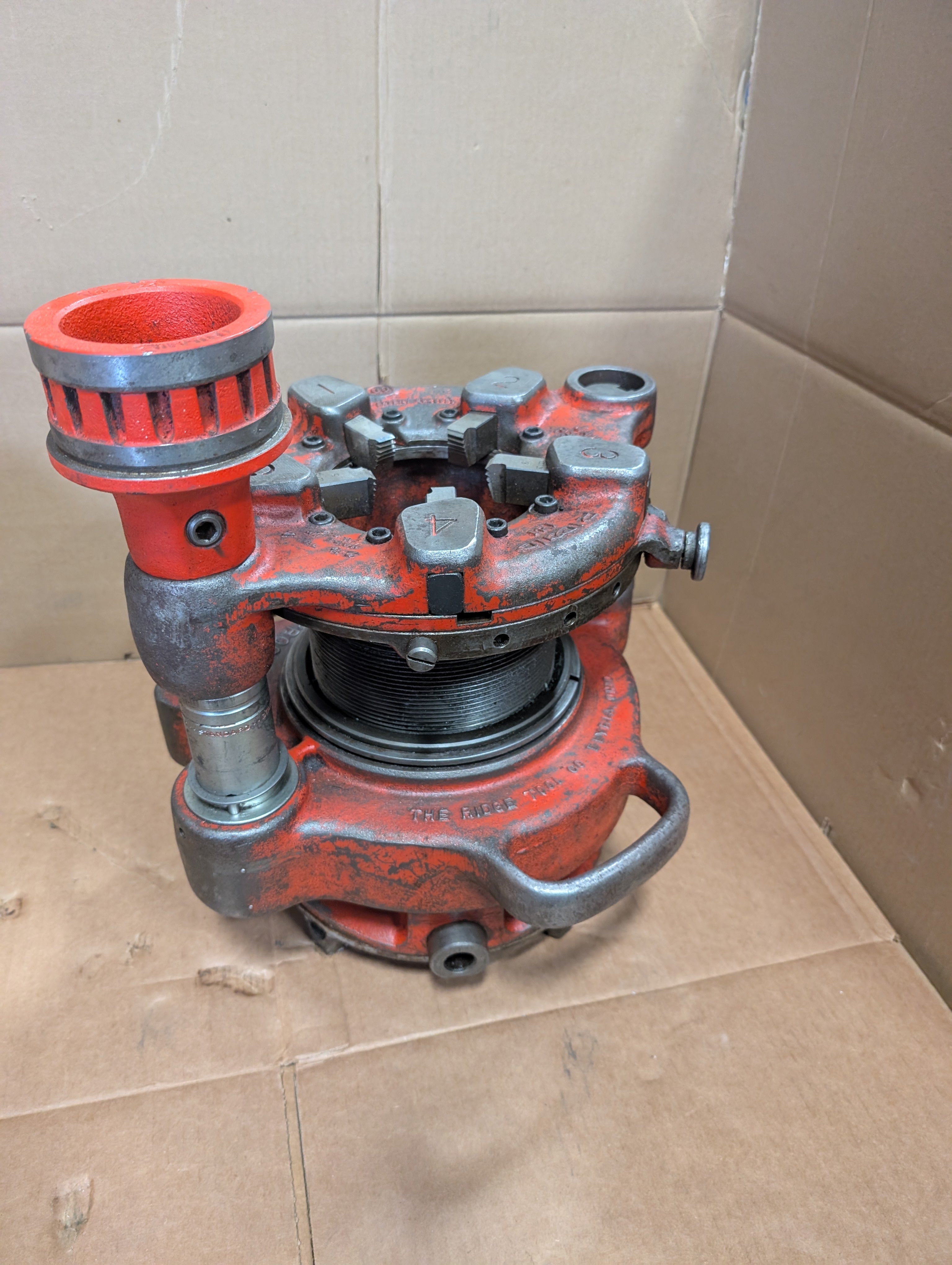 RIDGID 141 2-1/2" TO 4" Jam Proof Adjustable Threader & Drive Adapter Used