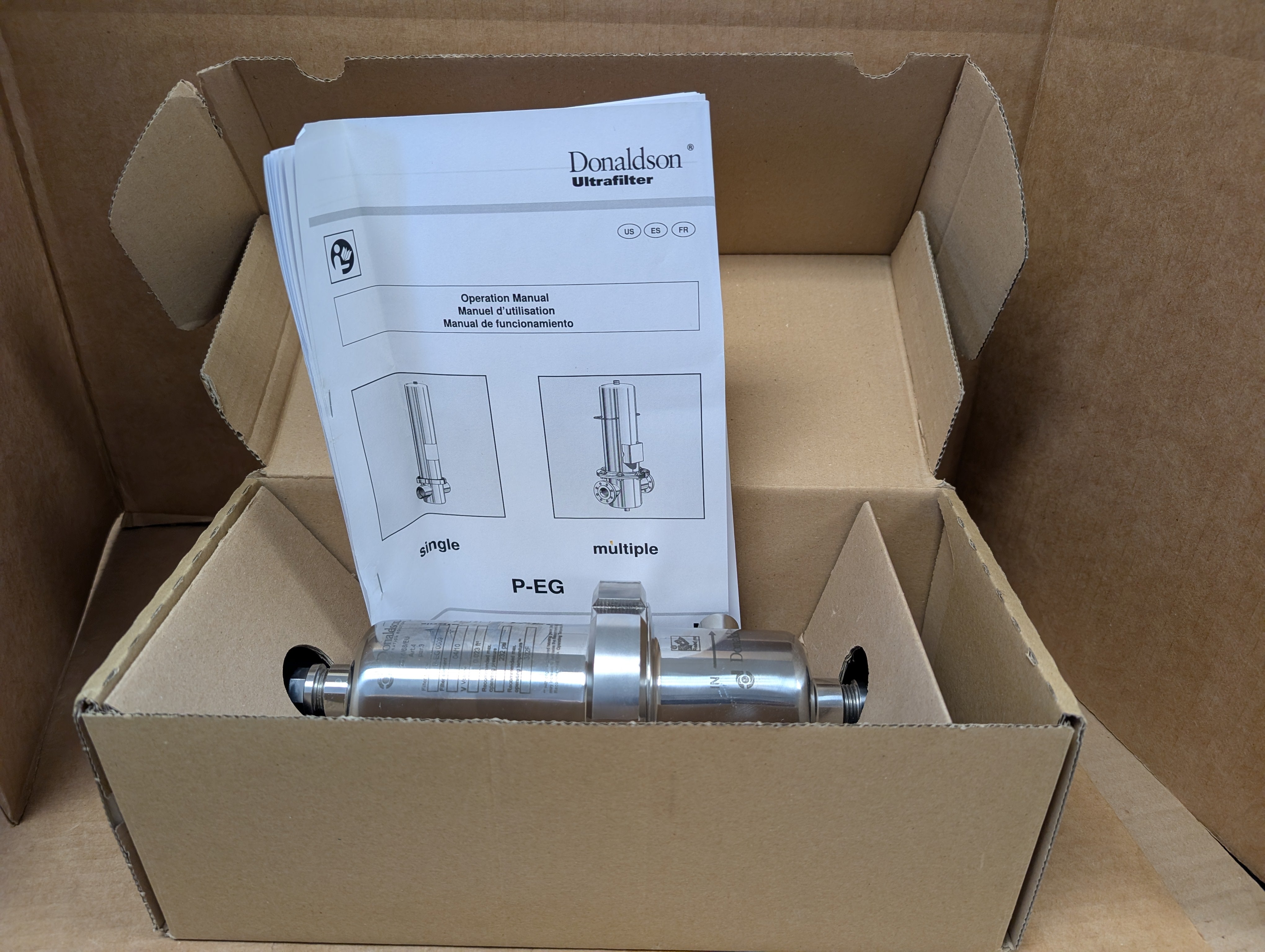 2024 Donaldson P-EG 0009 3/8” FNPT 304 Ultrafilter Filter Housing AG1252539 New