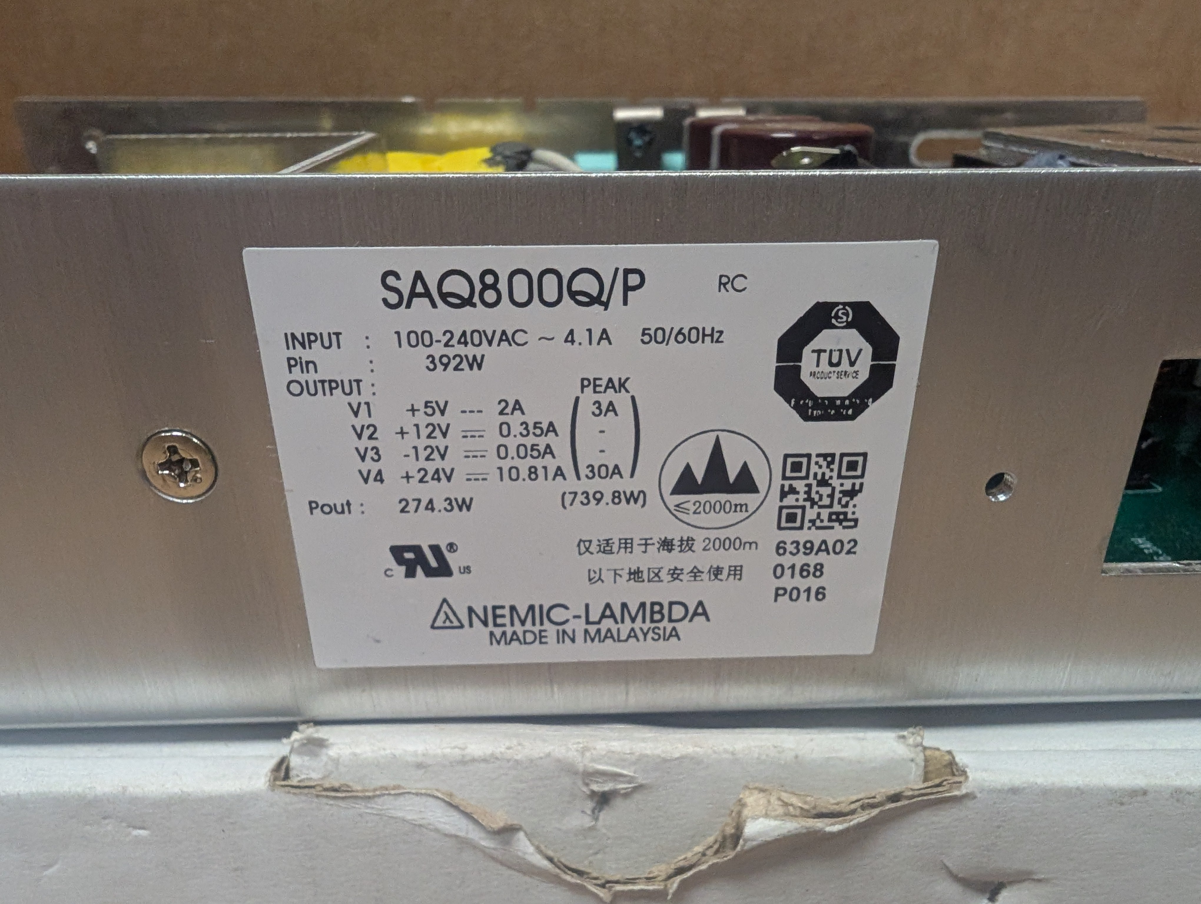 SAQ800Q/P SATO Printer Power Supply for 8485se 8490se New