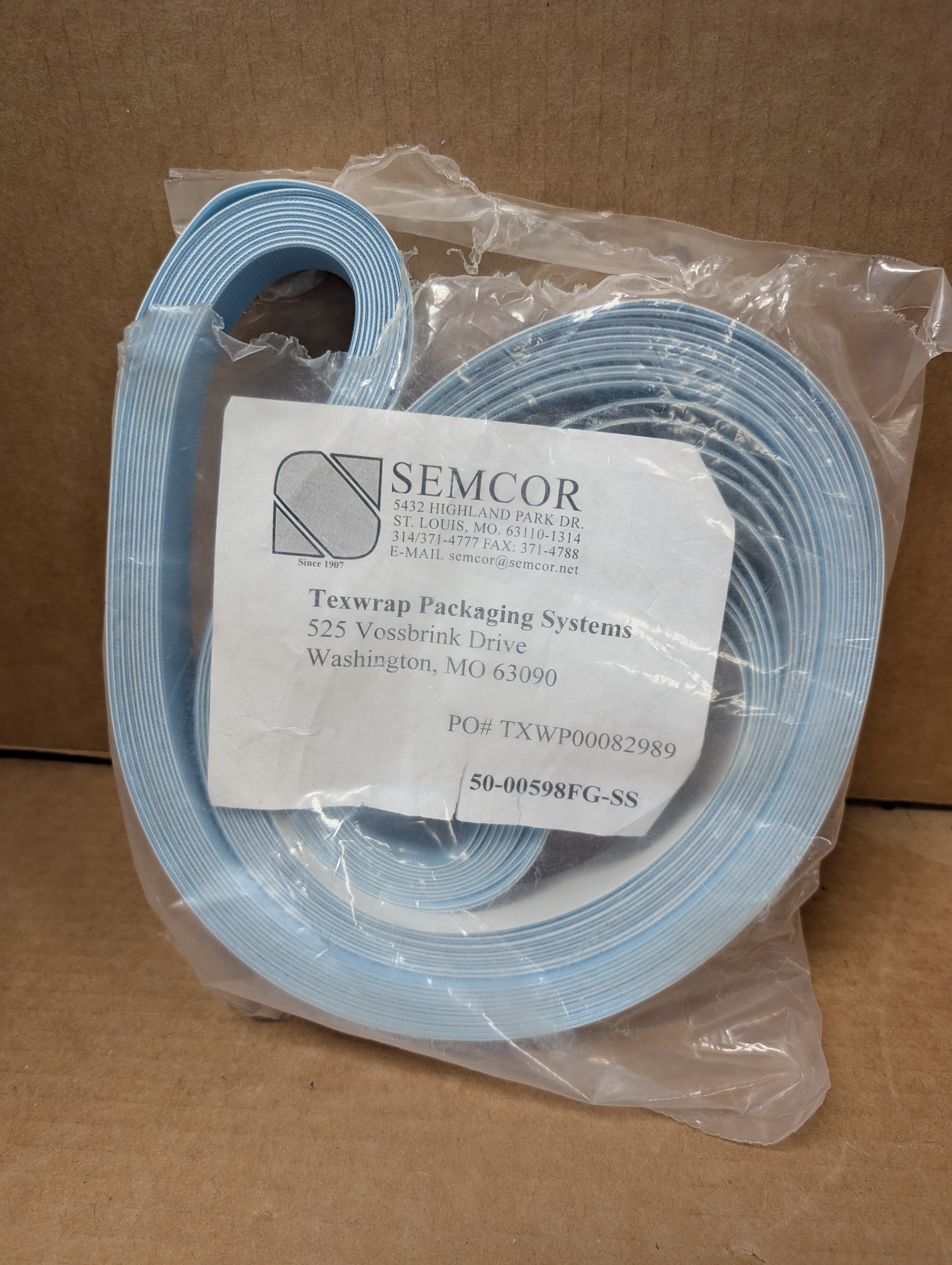 Semcor Texwrap 50-00598FG-SS (11) pc Belt Set for 205 New