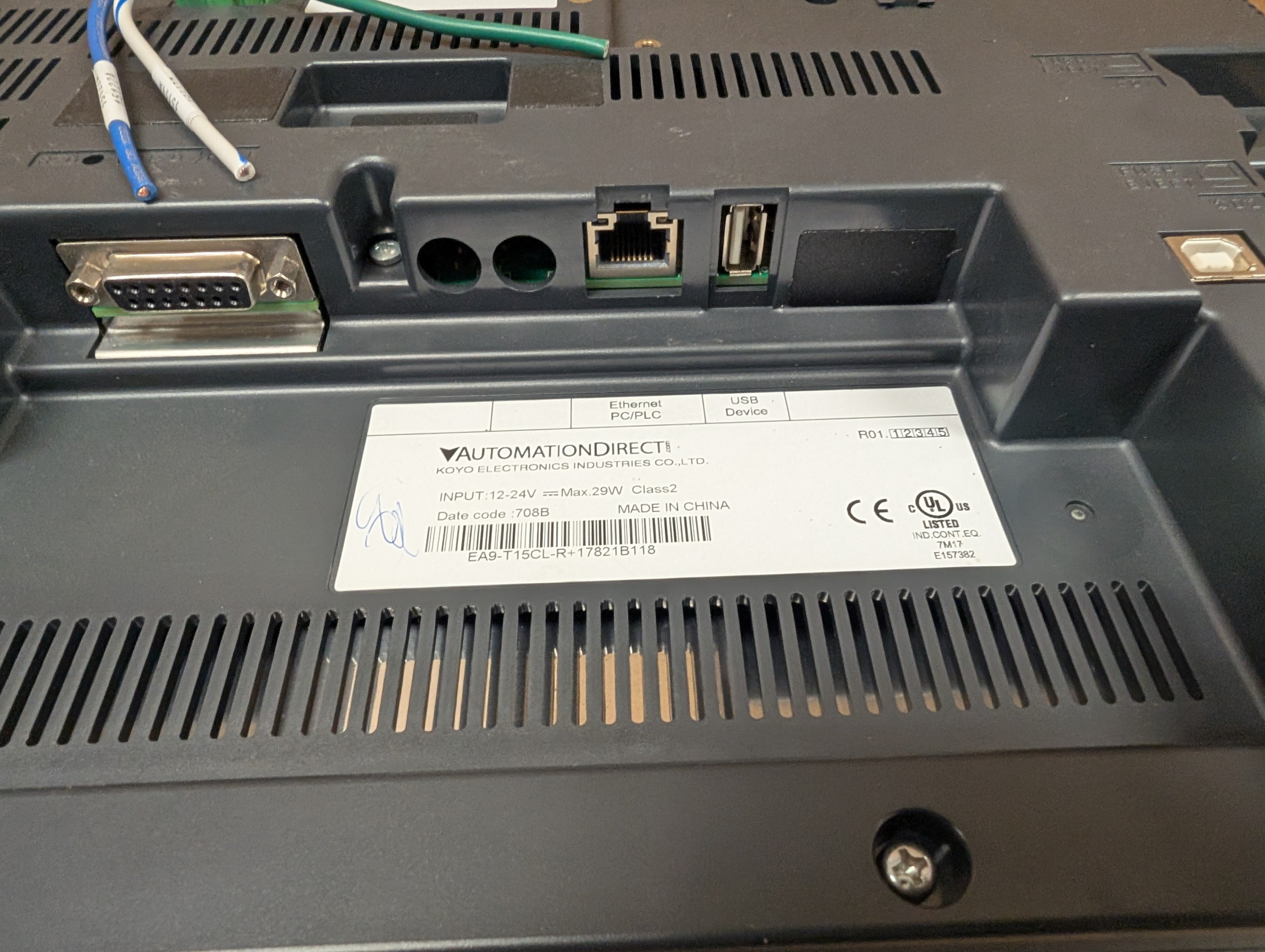 AutomationDirect EA9-T15CL-R Touch Screen 15" XGA Automation Direct Used