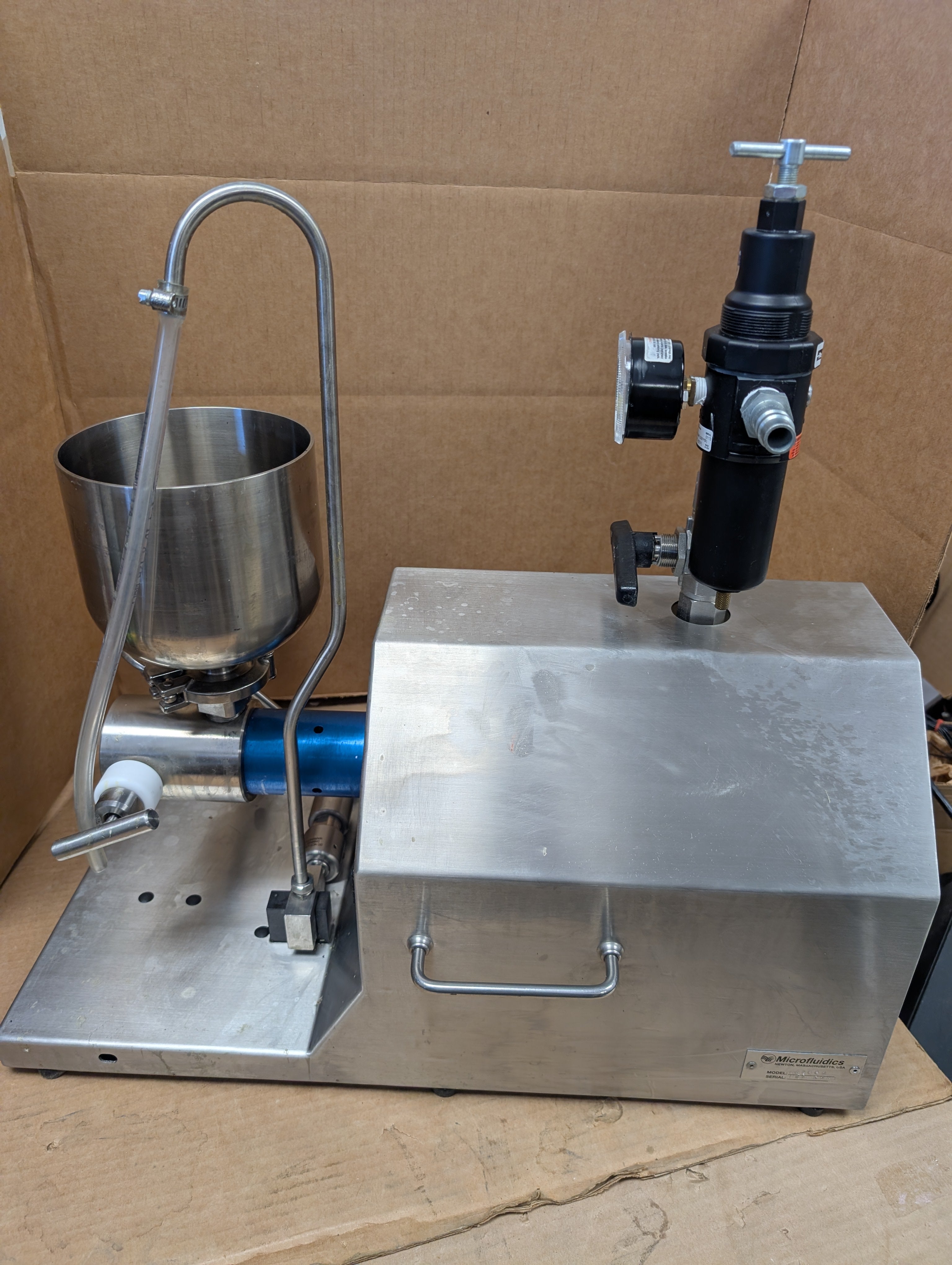 Microfluidics HC8000 Portable Benchtop Laboratory Homogenizer Used