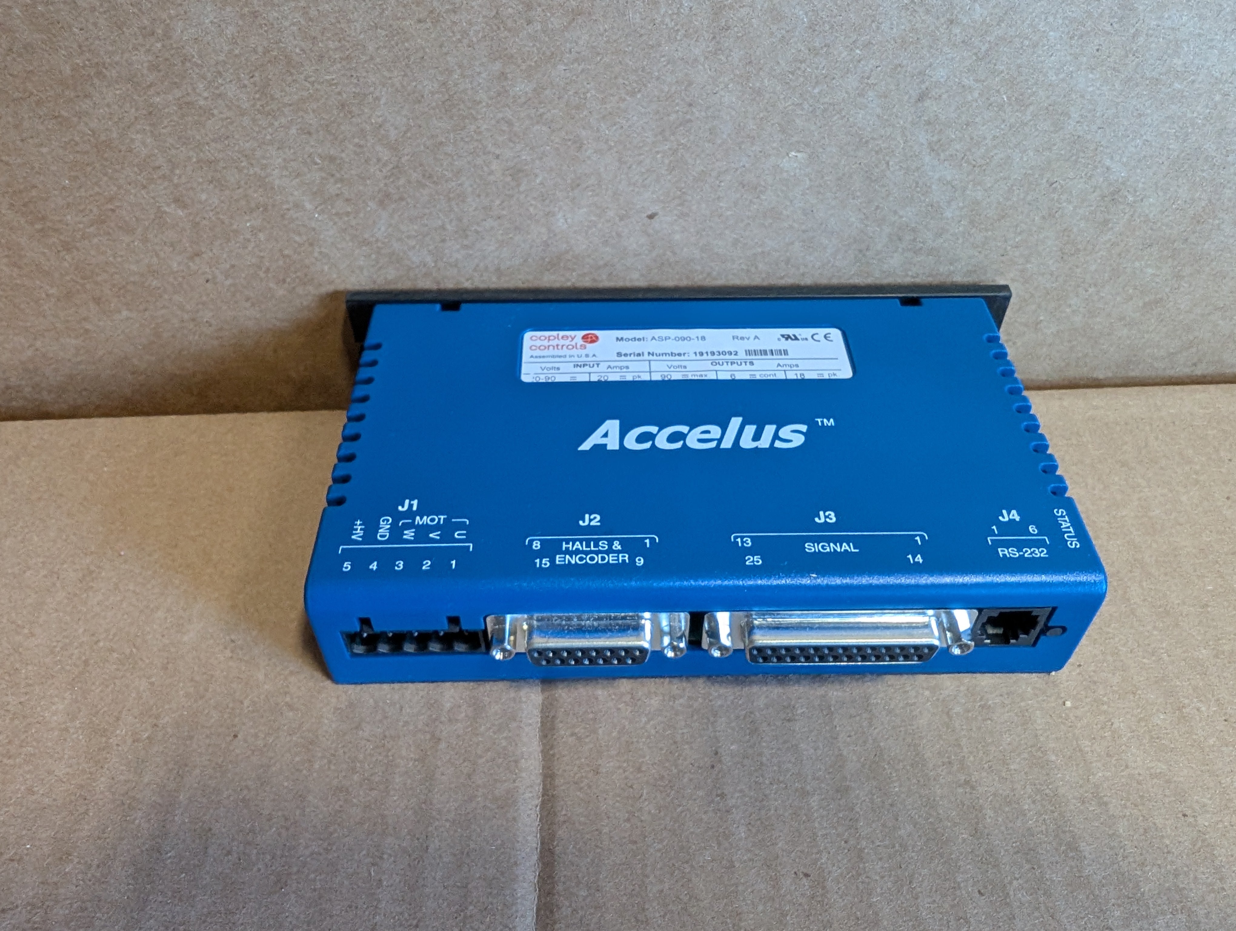 Copley Controls Accelus ASP-090-18 Servo Drive Used