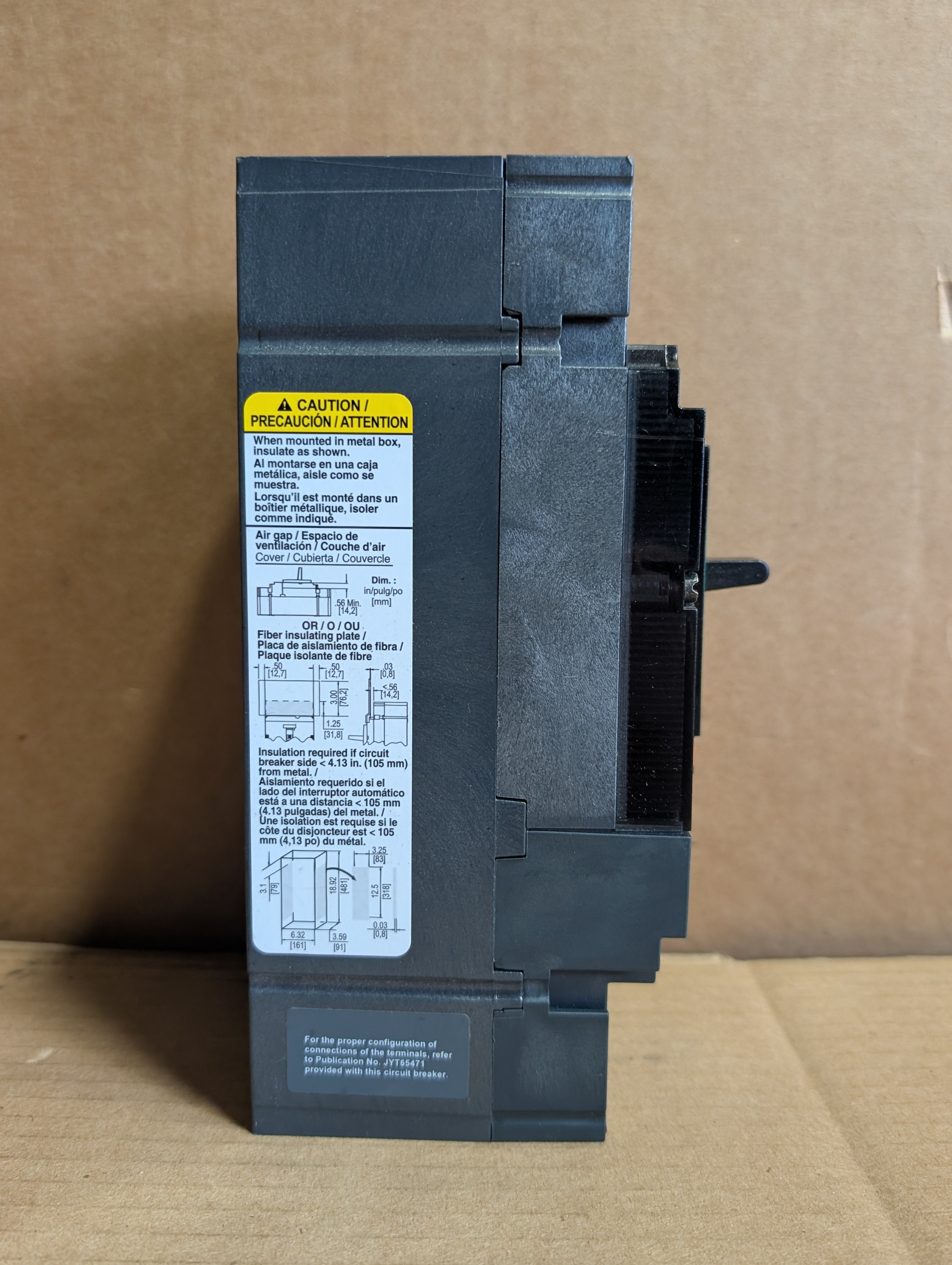 Square D JDL36175 3P 175 Amp Circuit Breaker PowerPacT, Schneider Used
