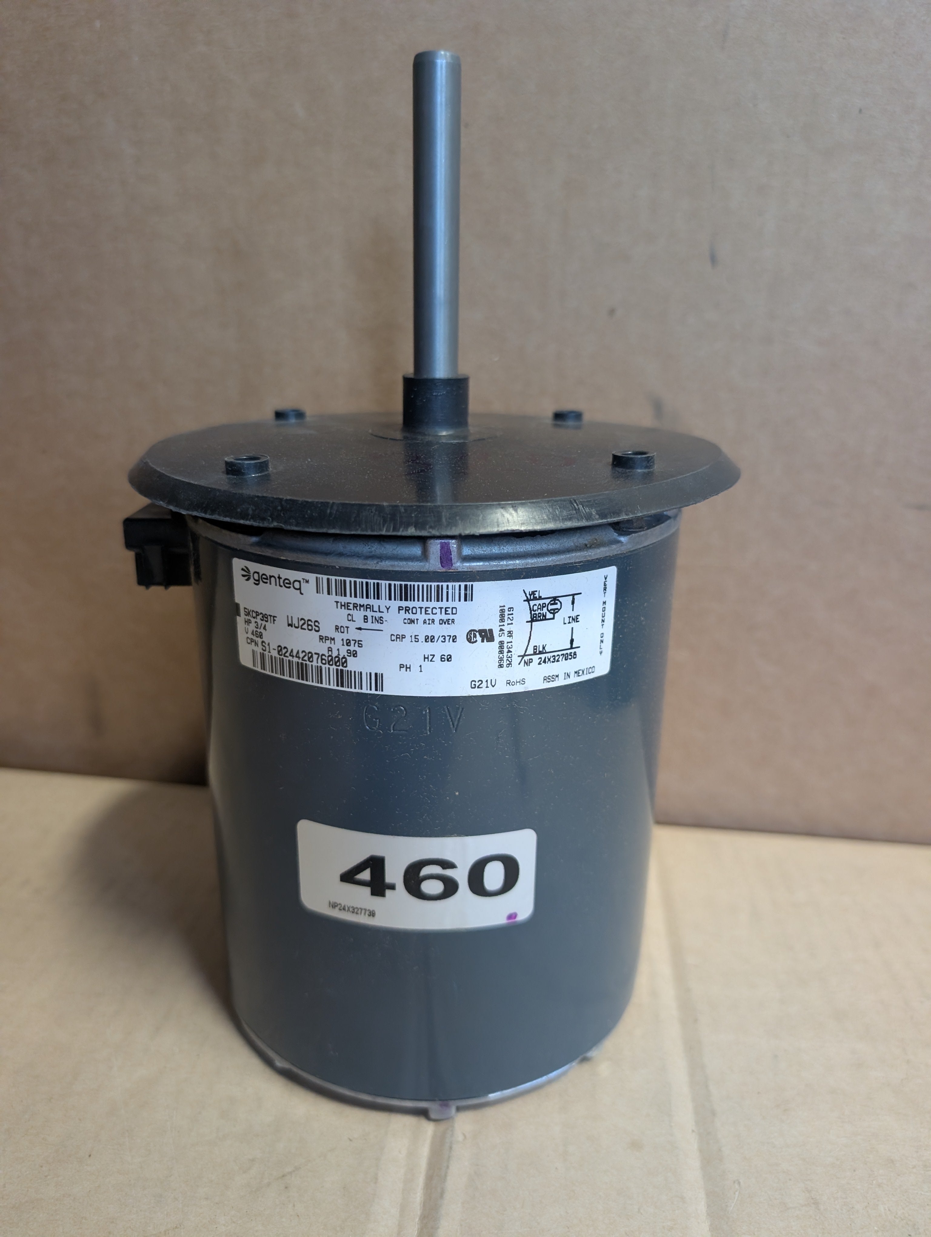 York S1-02442076000 3/4 HP 460V 1PH Condenser Motor 5KCP39TFWJ266 New