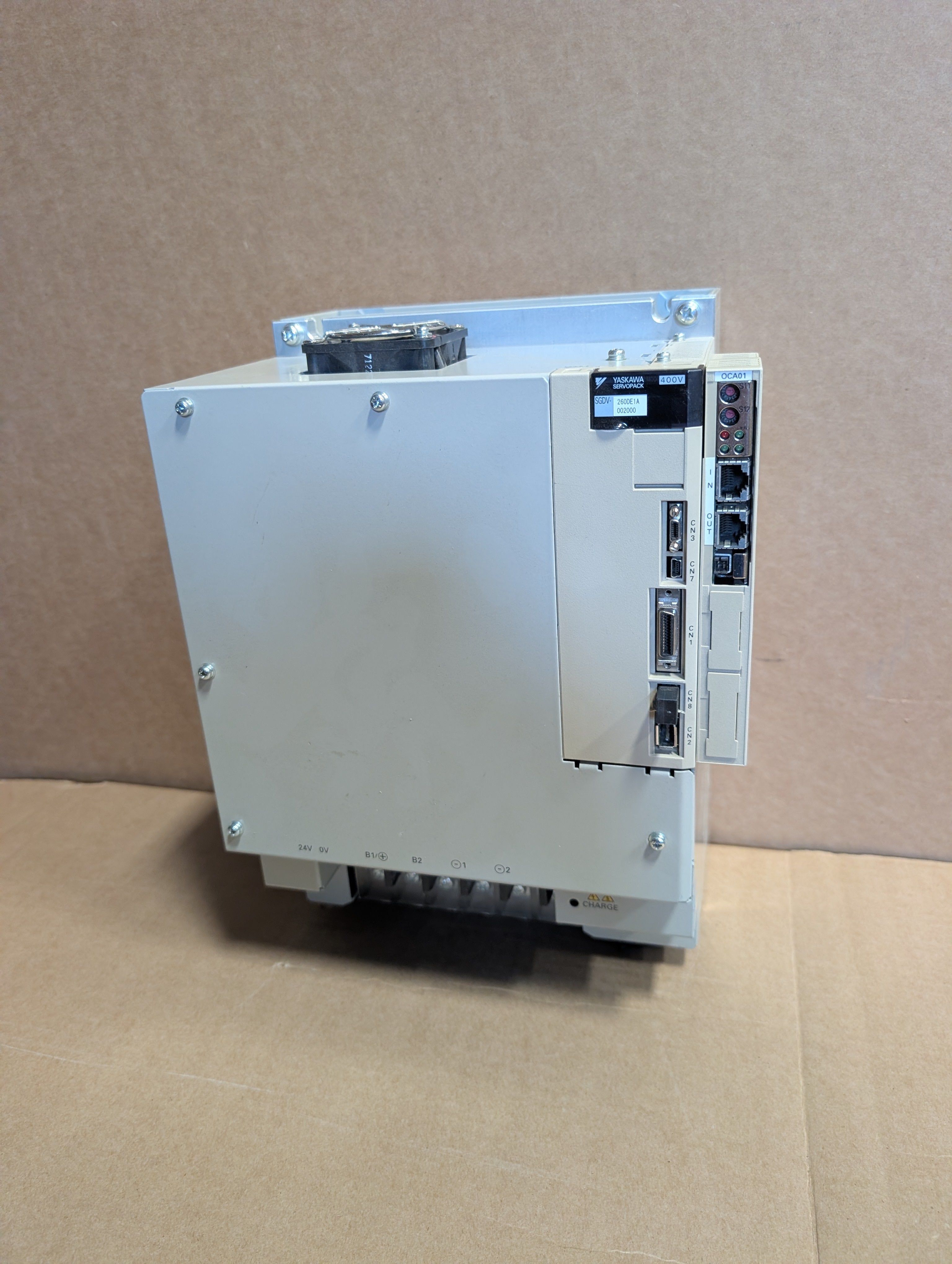 YASKAWA Servopack SGDV-260DE1A002000, 7.5 kW, 3PH, 400V, Option SGDV-OCA01A Used