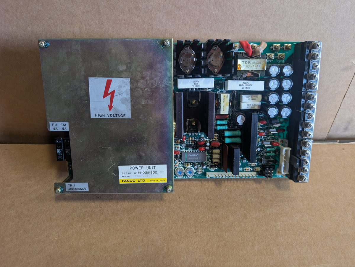 Fanuc A14B-0061-B002-02 Power Unit, F6 200/220V A20B-1000-0030/07A Used