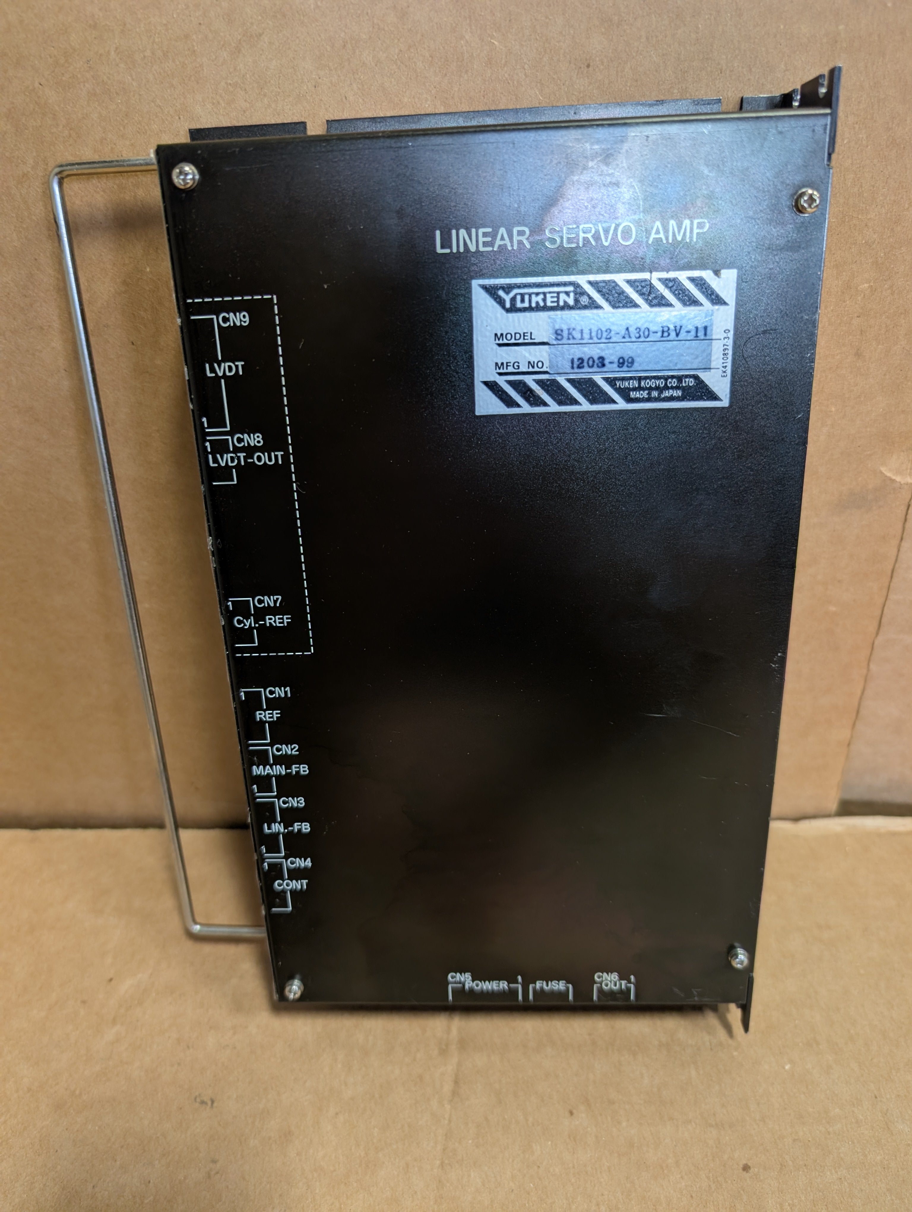 Yuken SK1102-A30-BV-11, Amada Vipros Linear Servo Amplifier Working Pull Used