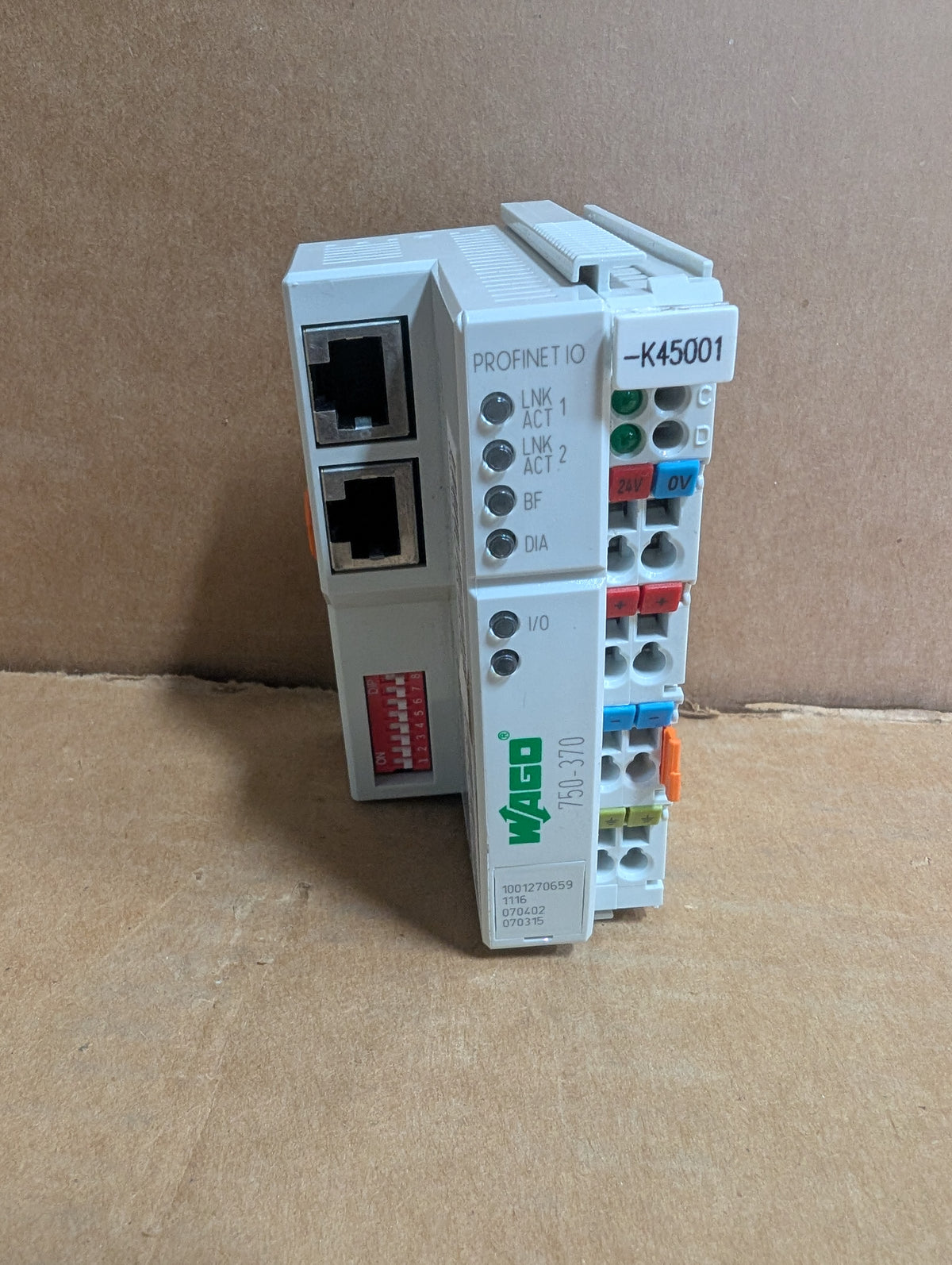WAGO 750-370 PROFINET IO Fieldbus Coupler 2-Port Ethernet PLC Module Used