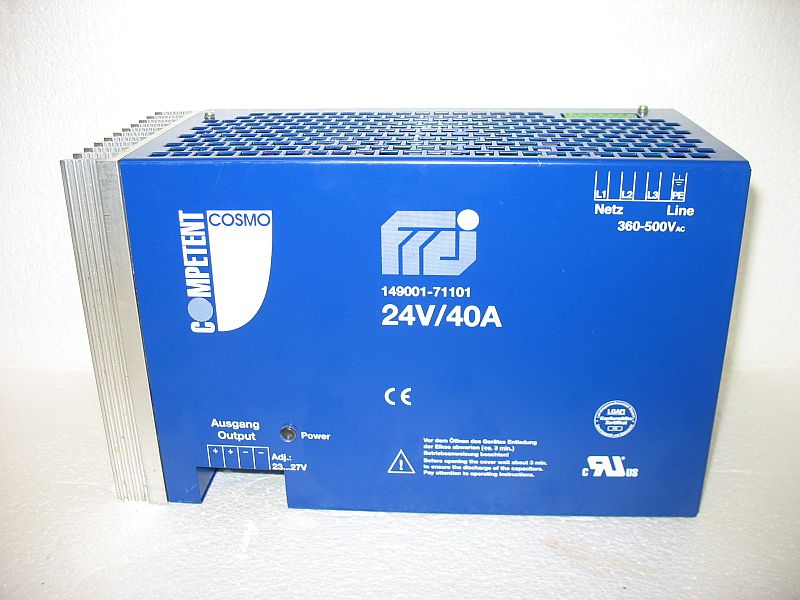 Cosmo Competent 149001-71101 Power Supply 24V 40A 360-500V Used