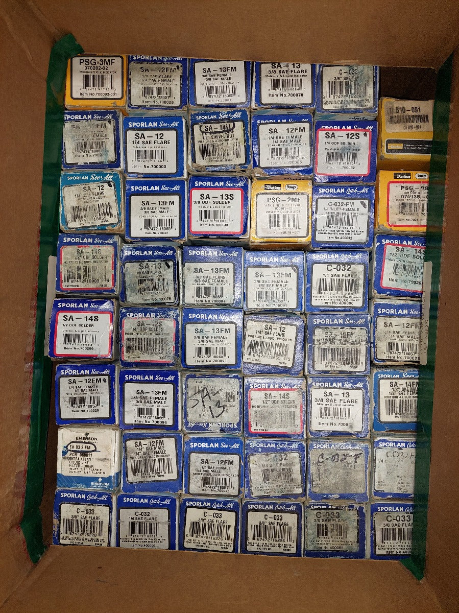 (44) New Various Sporlan & Parker Moisture/Liquid Indicators New