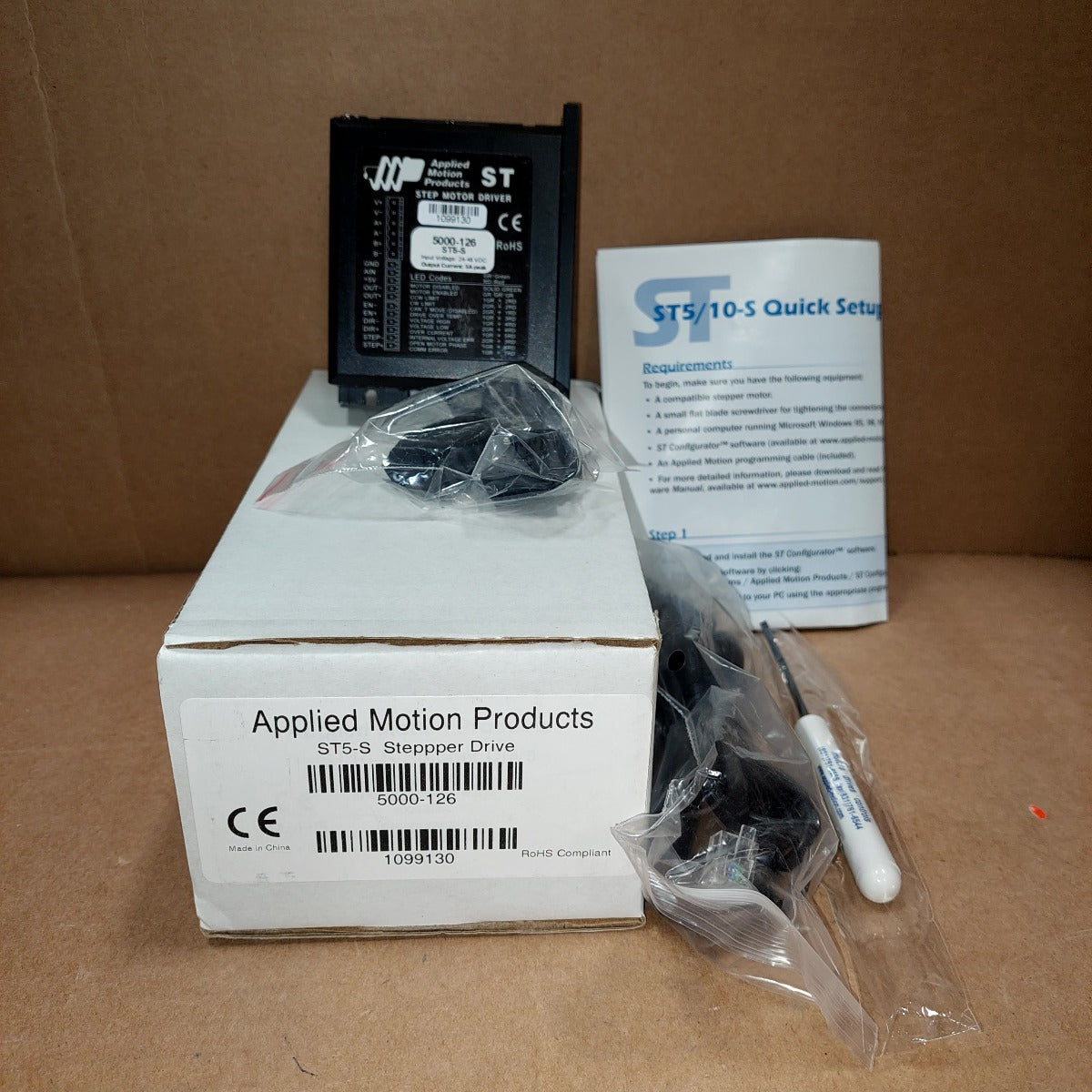 Applied Motion Products 5000-126 ST5-S ST Step Motor Driver & Cable/Plugs New