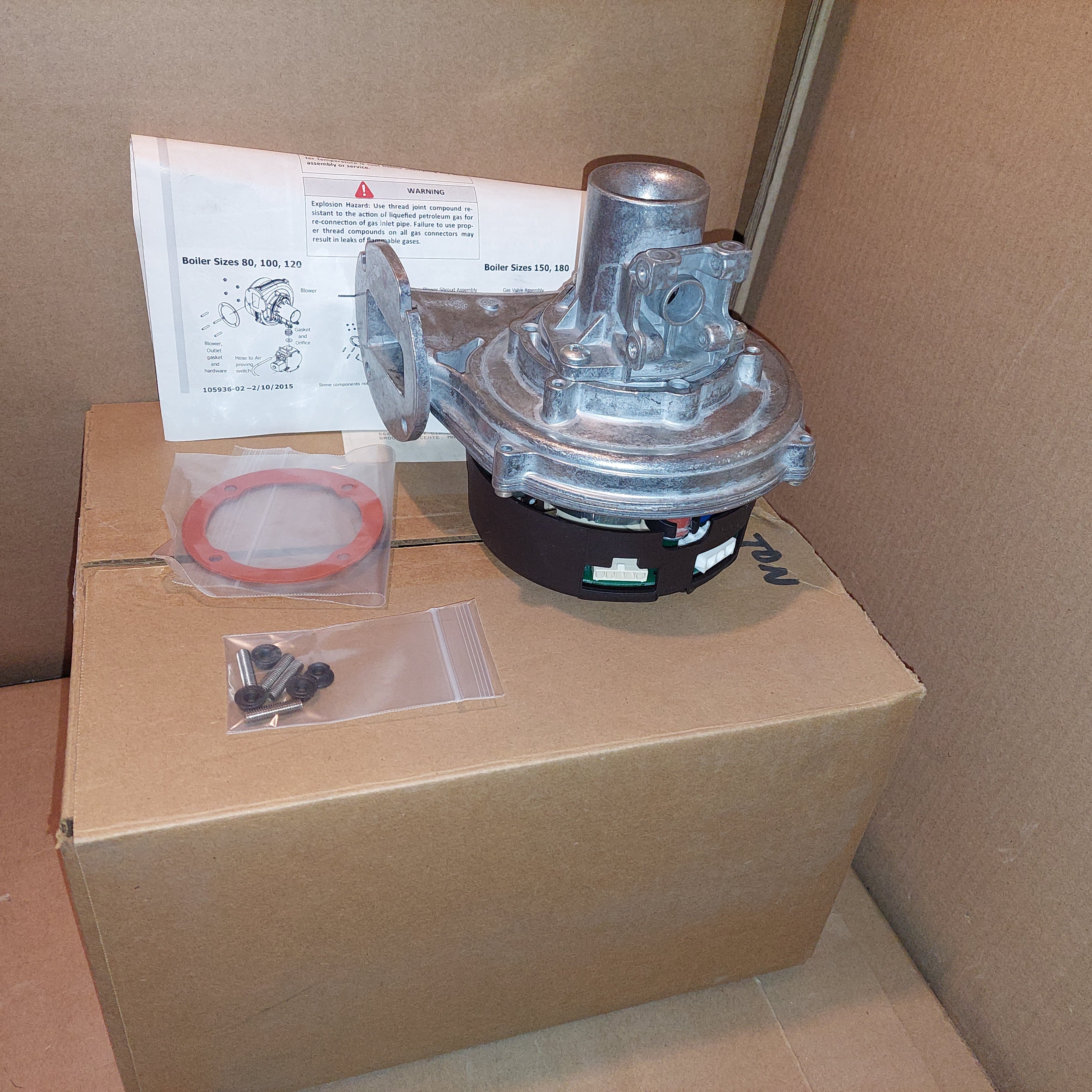 Burnham 105809-01, Draft Inducer Fan K2-080/K2-100 New