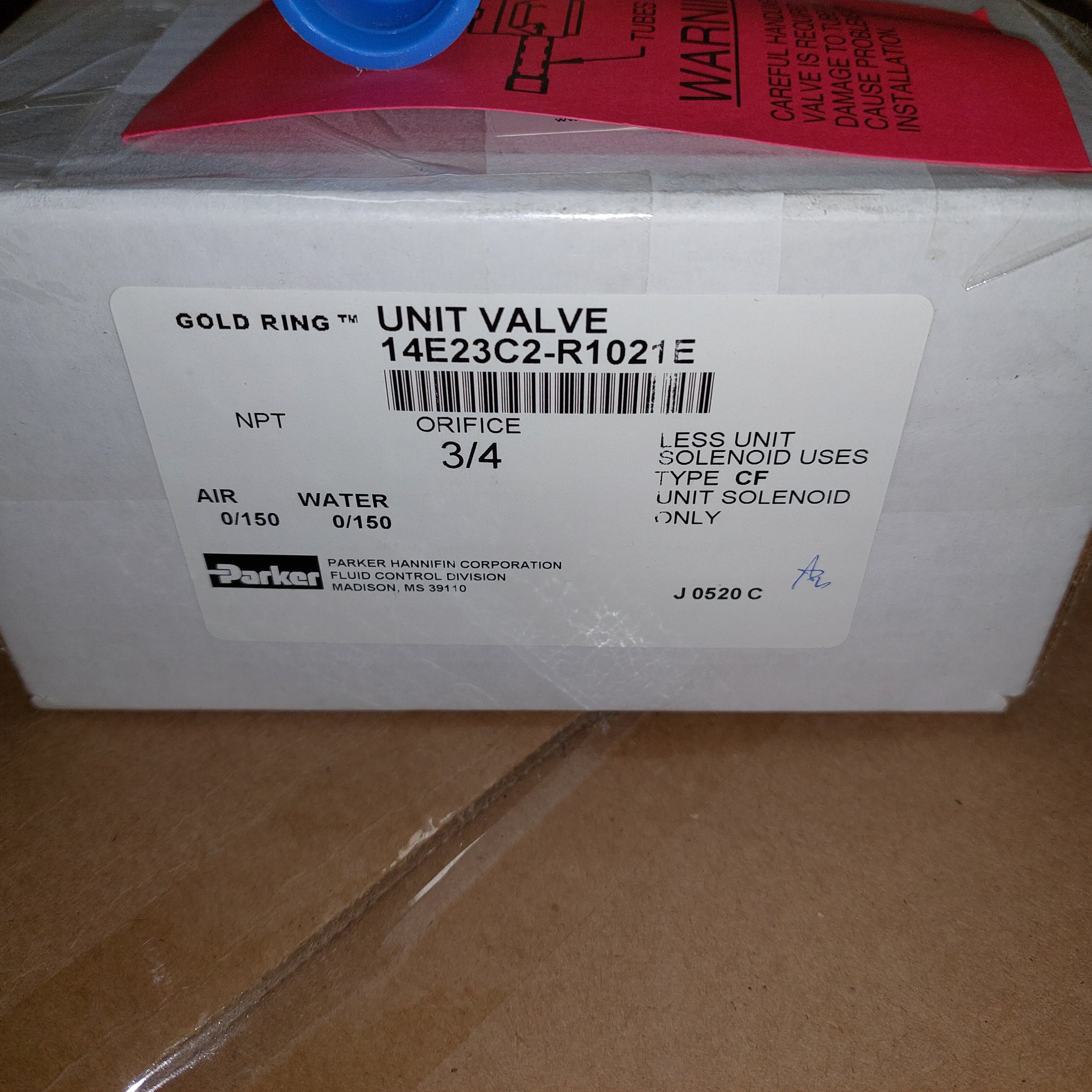 Parker 14E23C2-R1021E Unit Valve 3/4 ORF Unit Valve New Sealed