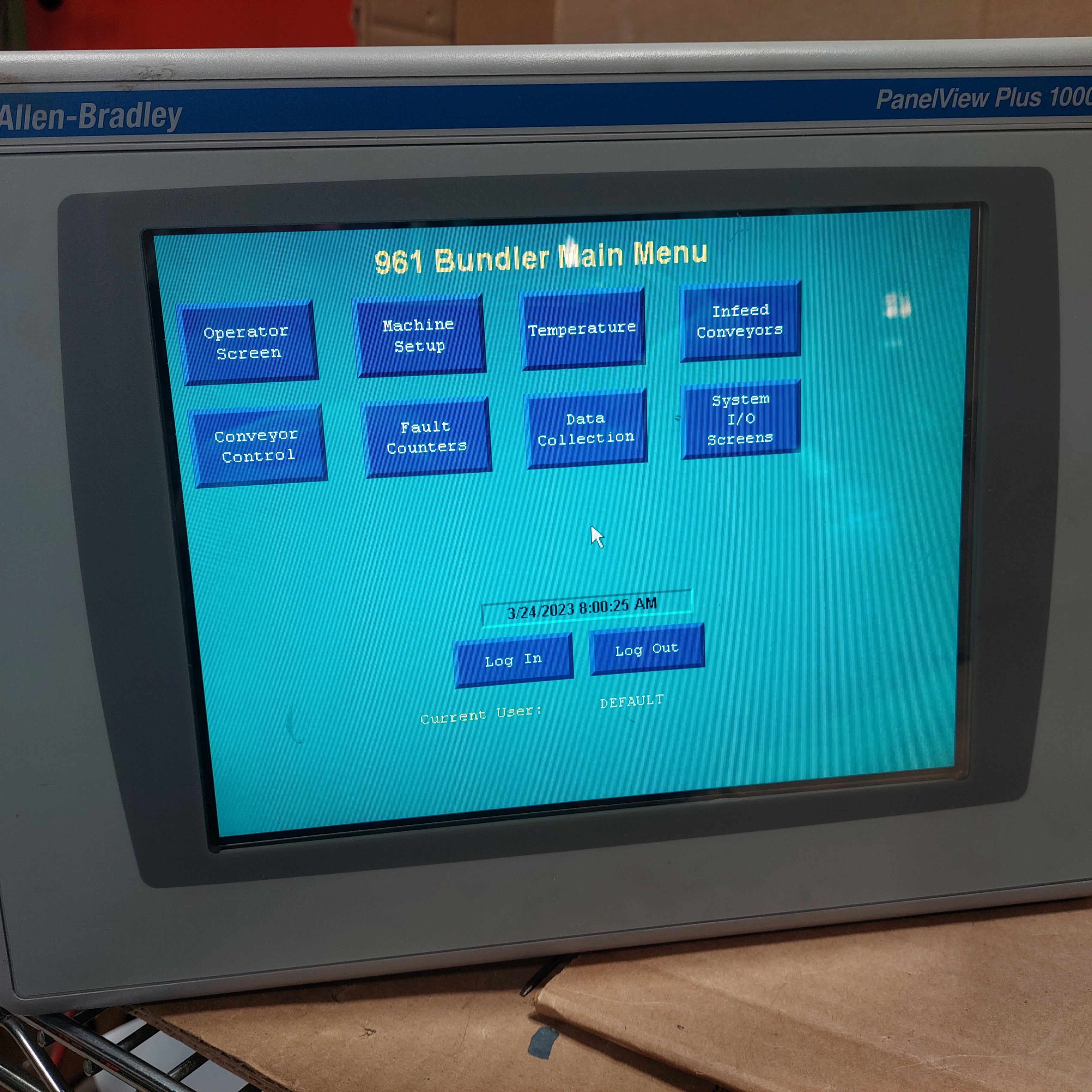 Allen Bradley Panelview Plus 1000 Terminal 2711P-T10C4D2 Ser. A 10.4" Used