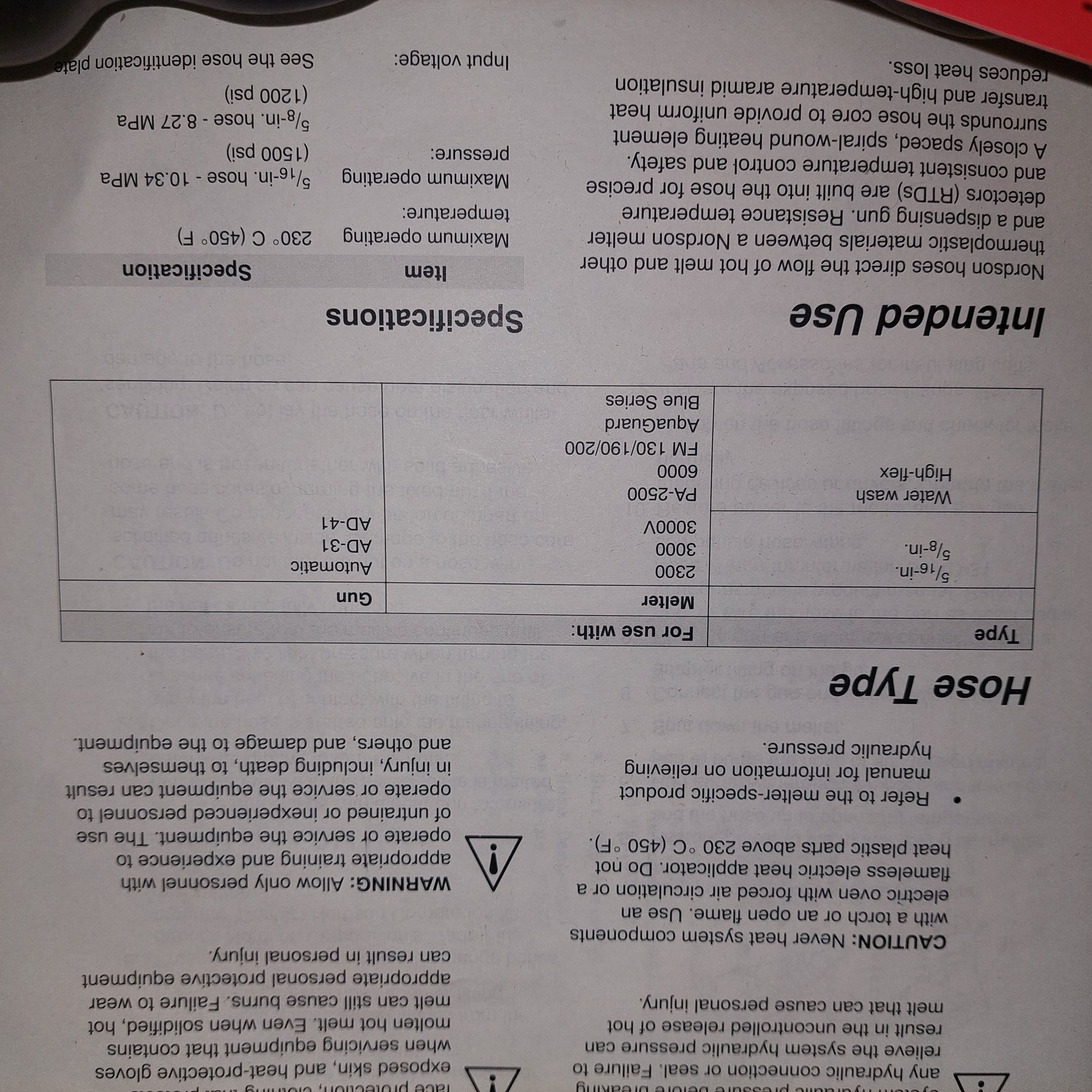 Nordson 155188 Hose-2300, AWW, 230V, .312 16F/H New