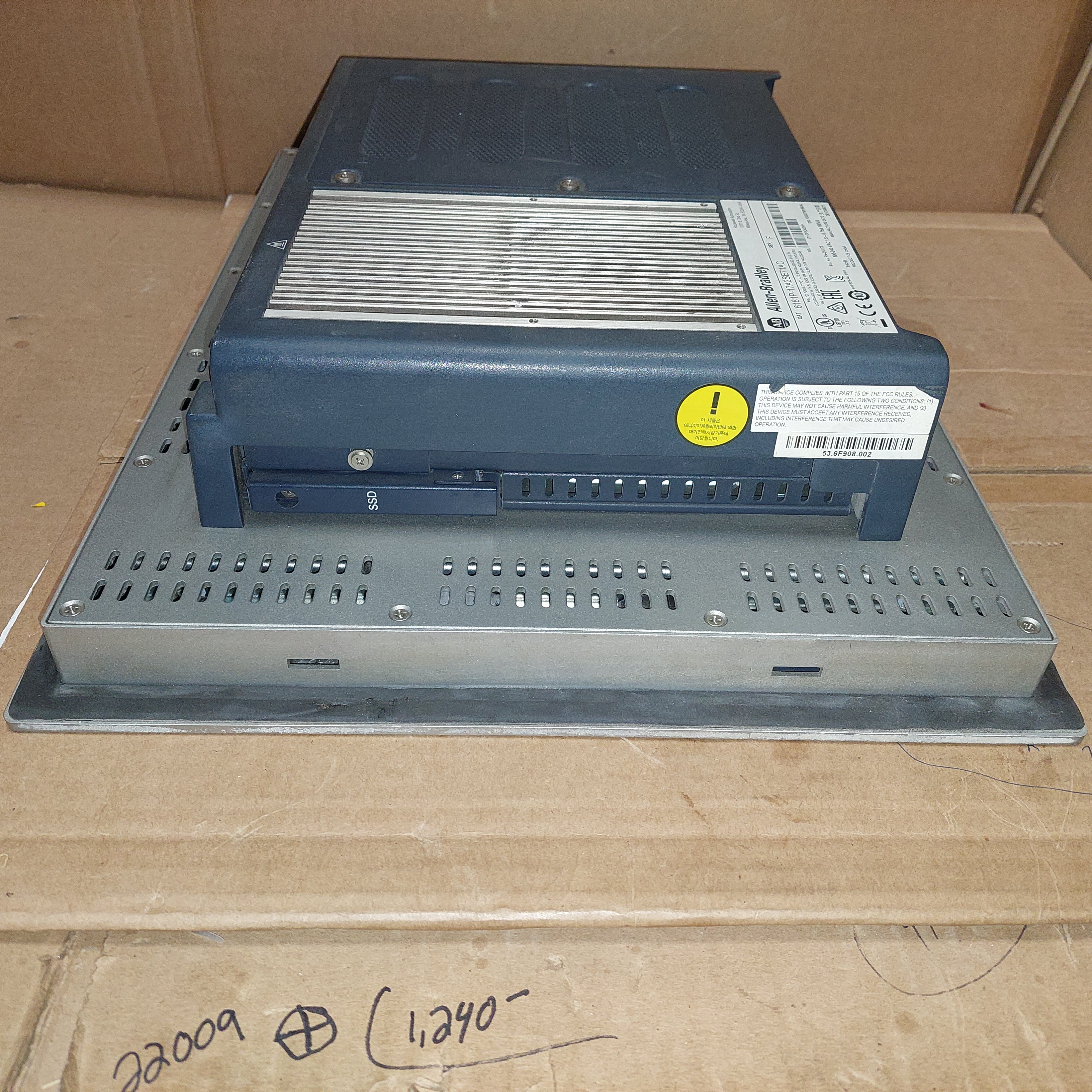 Allen Bradley 6181P-17A2SE71AC Industrial Computer Display 17" Used