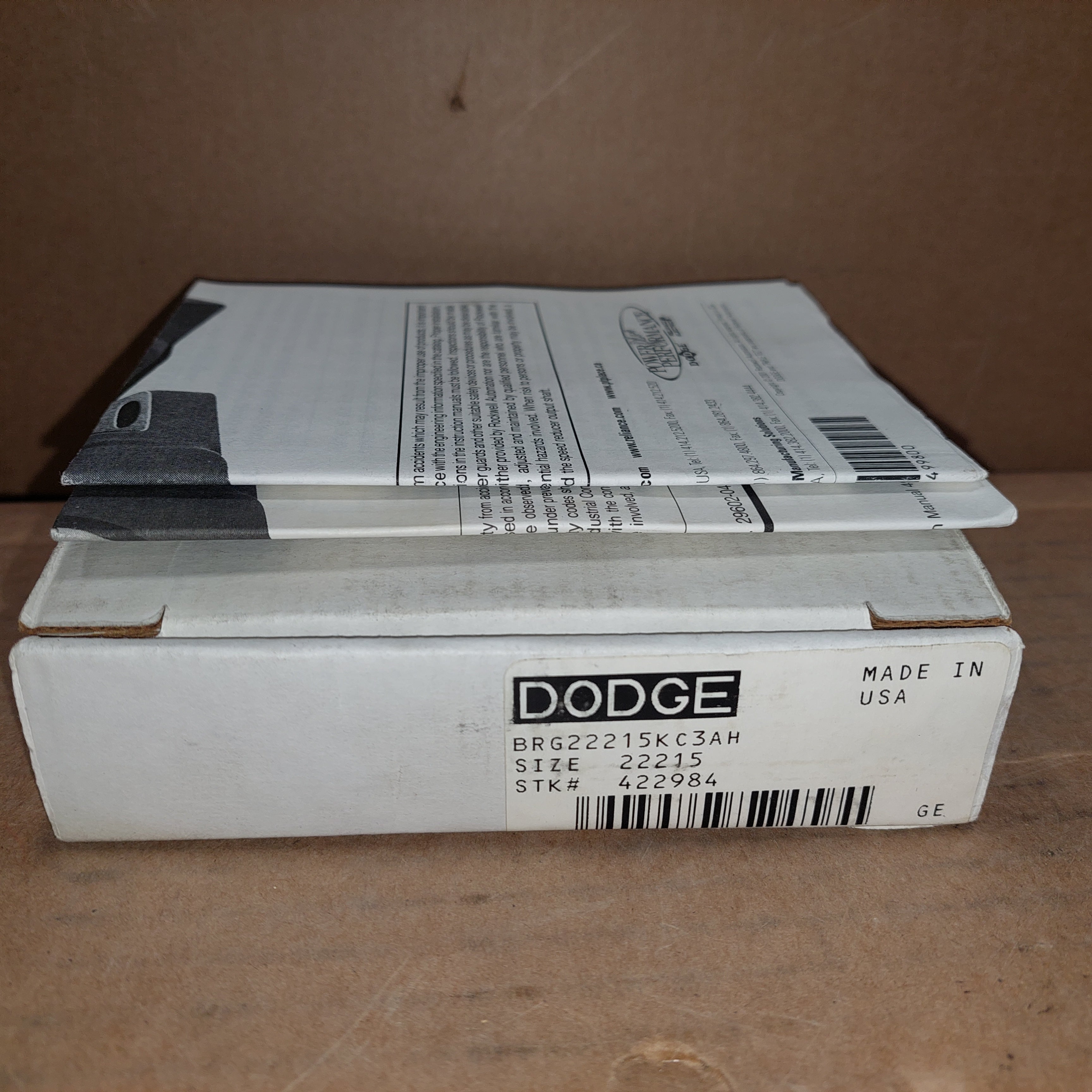 Dodge 22215 Bearing BRG22215KC3AH Spherical Roller Bearing New